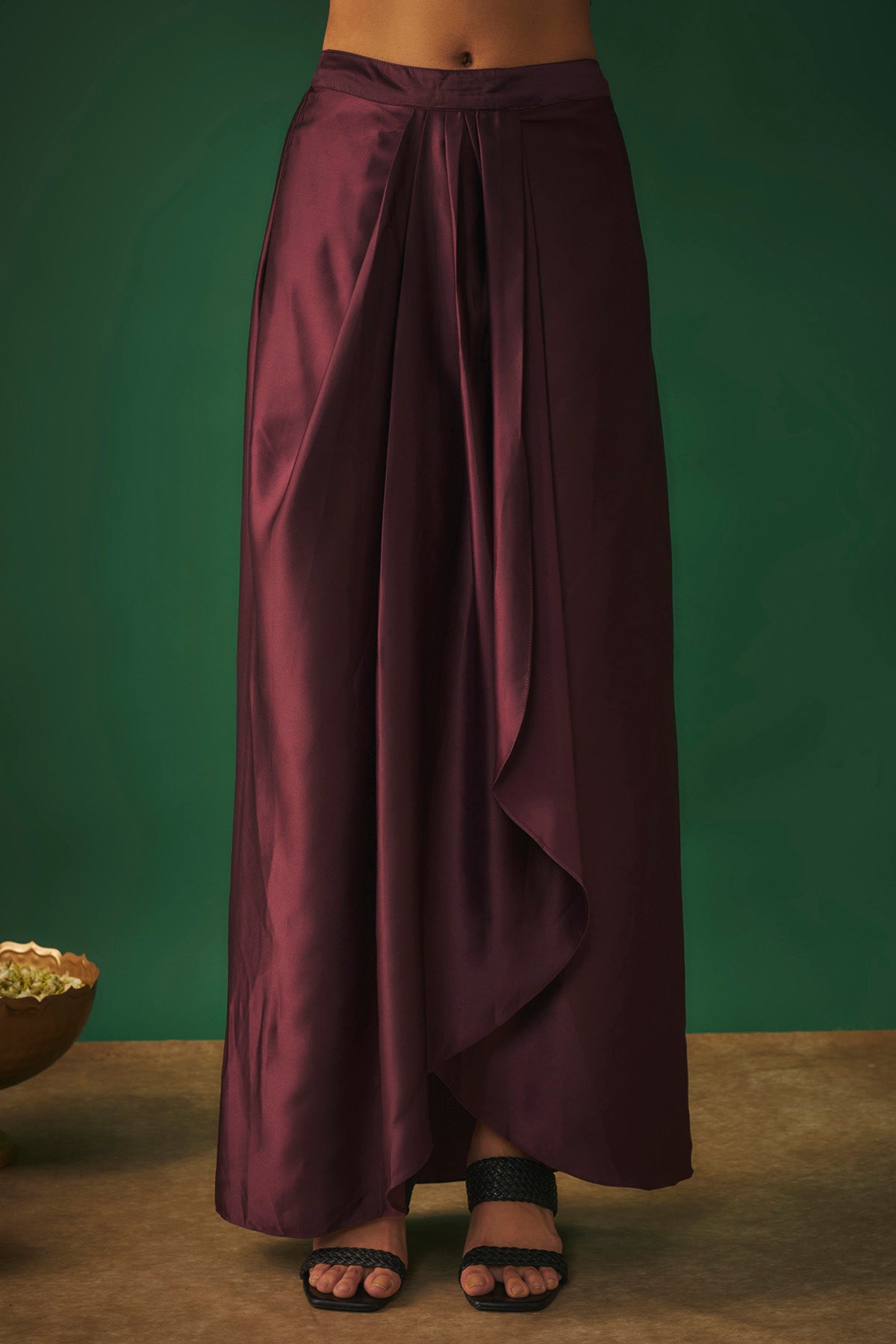 Wine Mirror Indo-Western Set