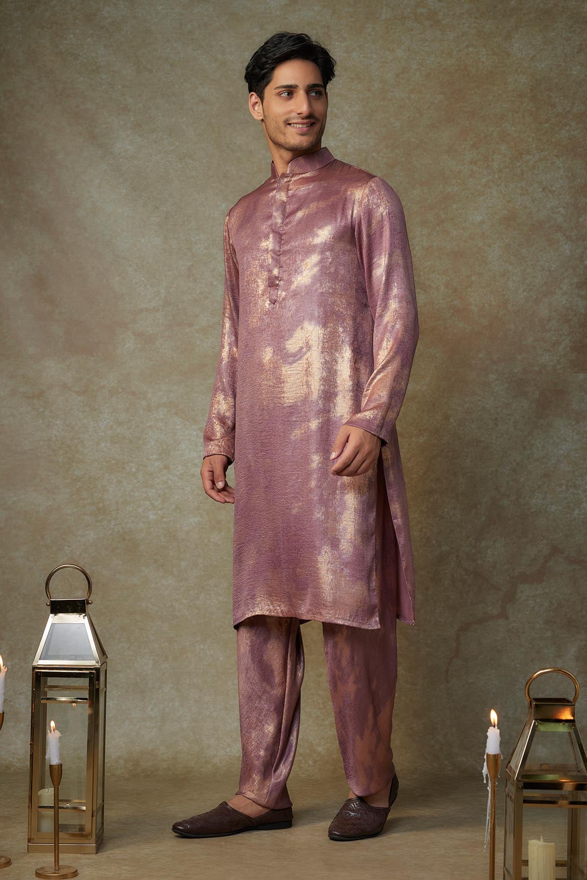 Wine Straight Kurta & Pants