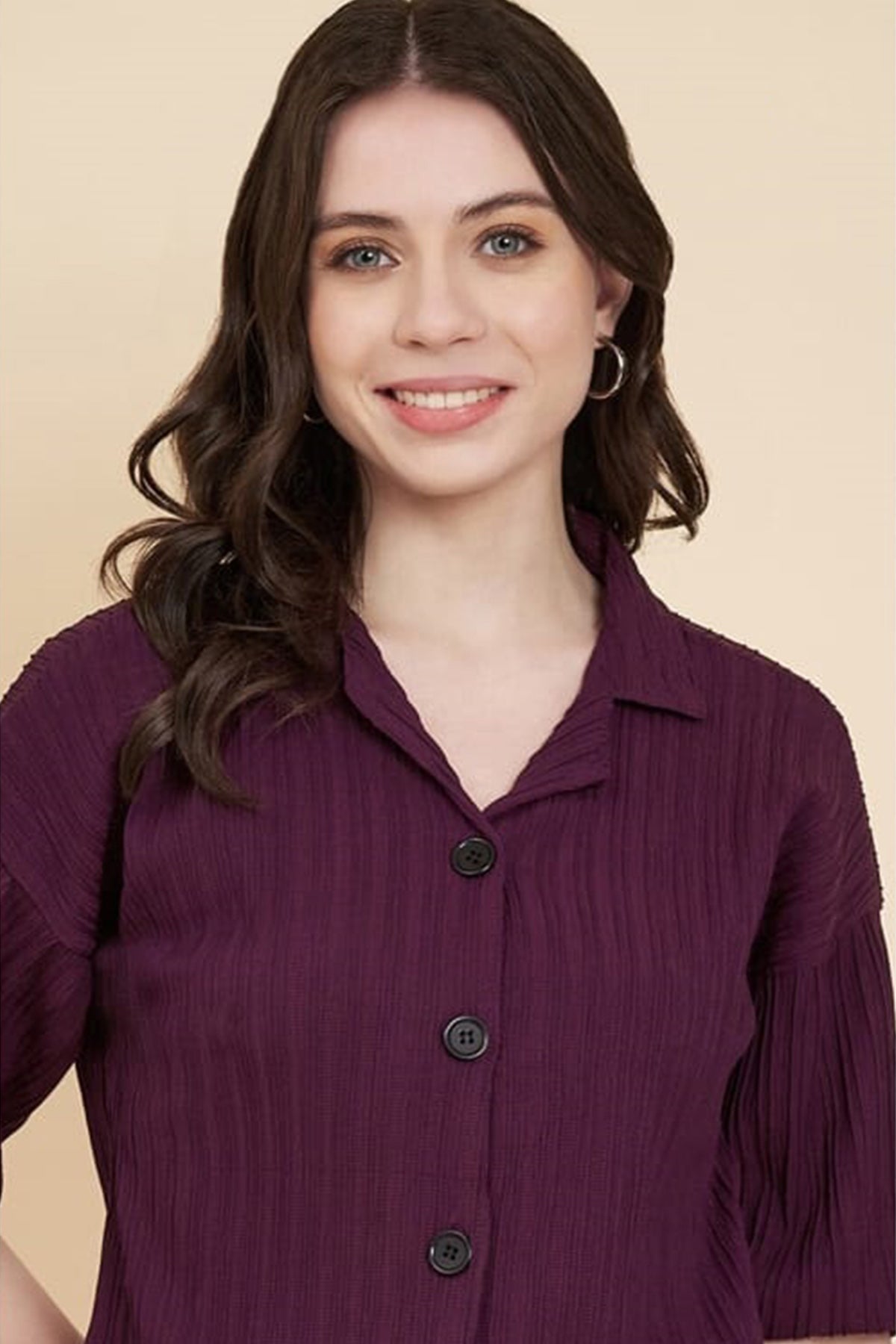 Buy Wine Sugarcane Popcorn Shirt for women by Aastha Fashion online available at scrollnshops