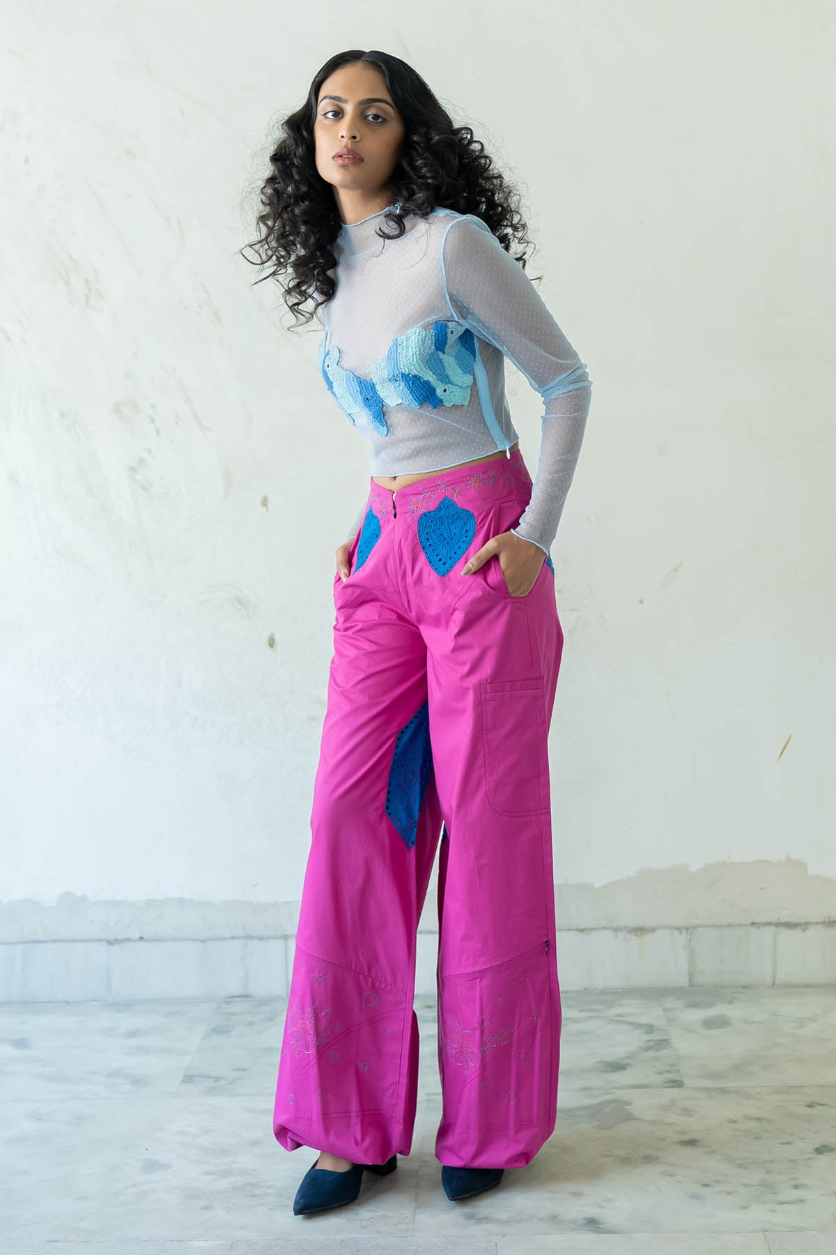 World Map Crochet Top