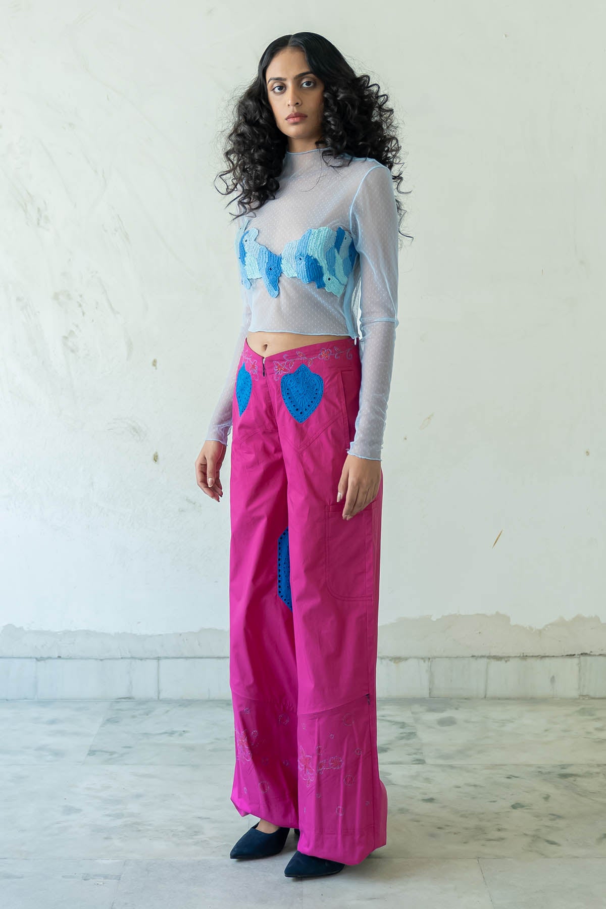 World Map Crochet Top