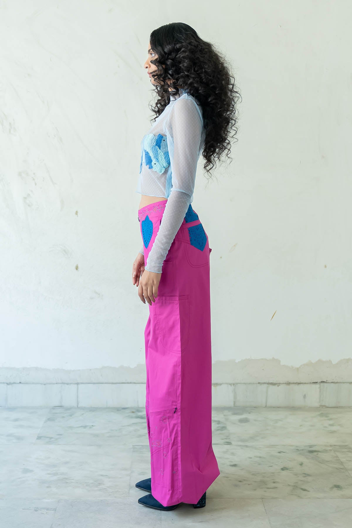 World Map Crochet Top