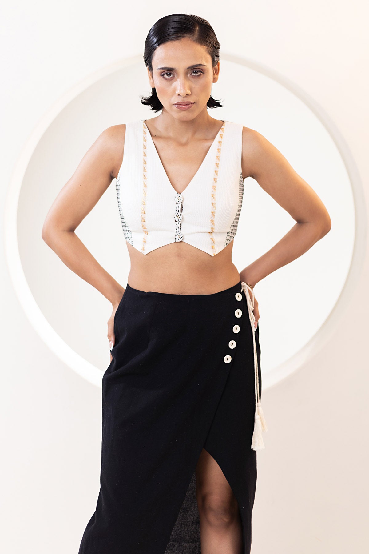 Wrap Over Skirt & Waist Coat