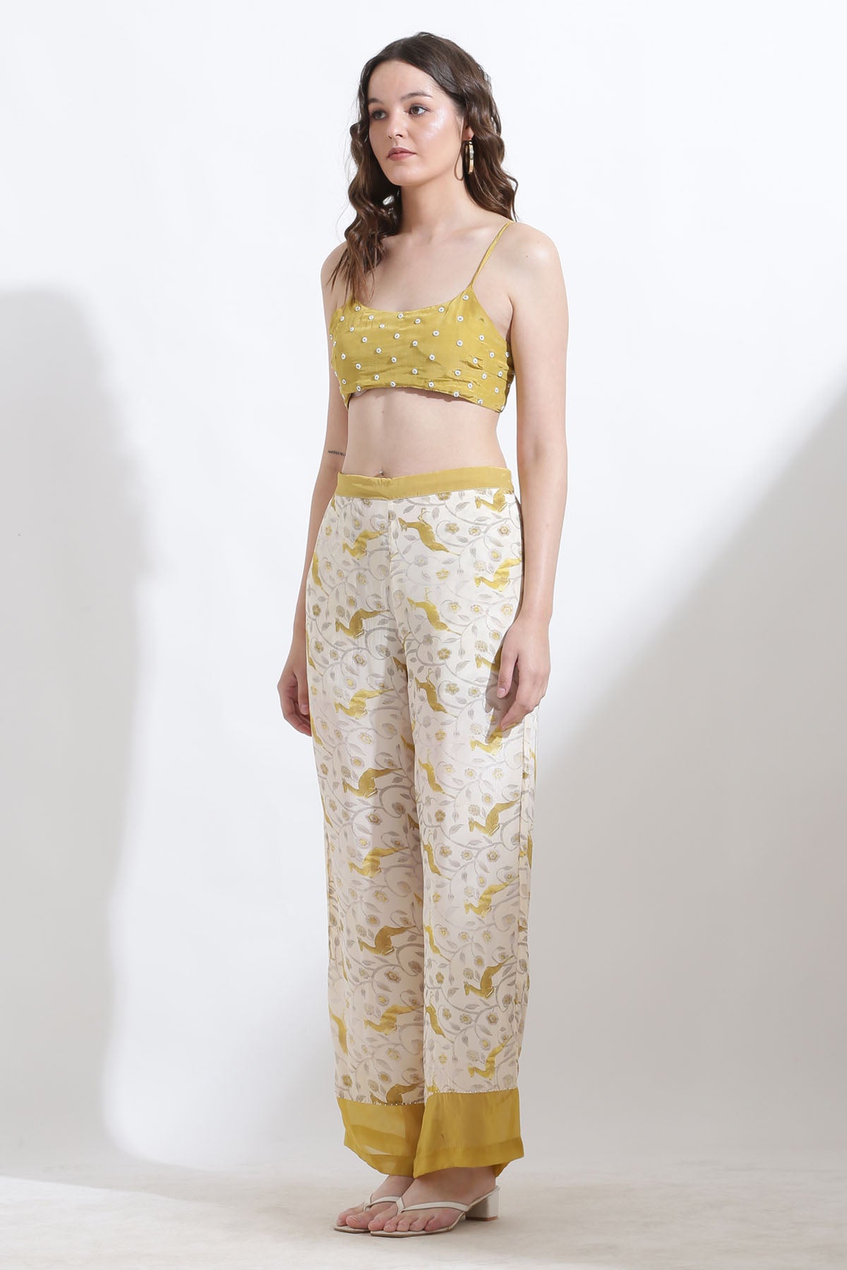 Yellow Embroidered Bralette