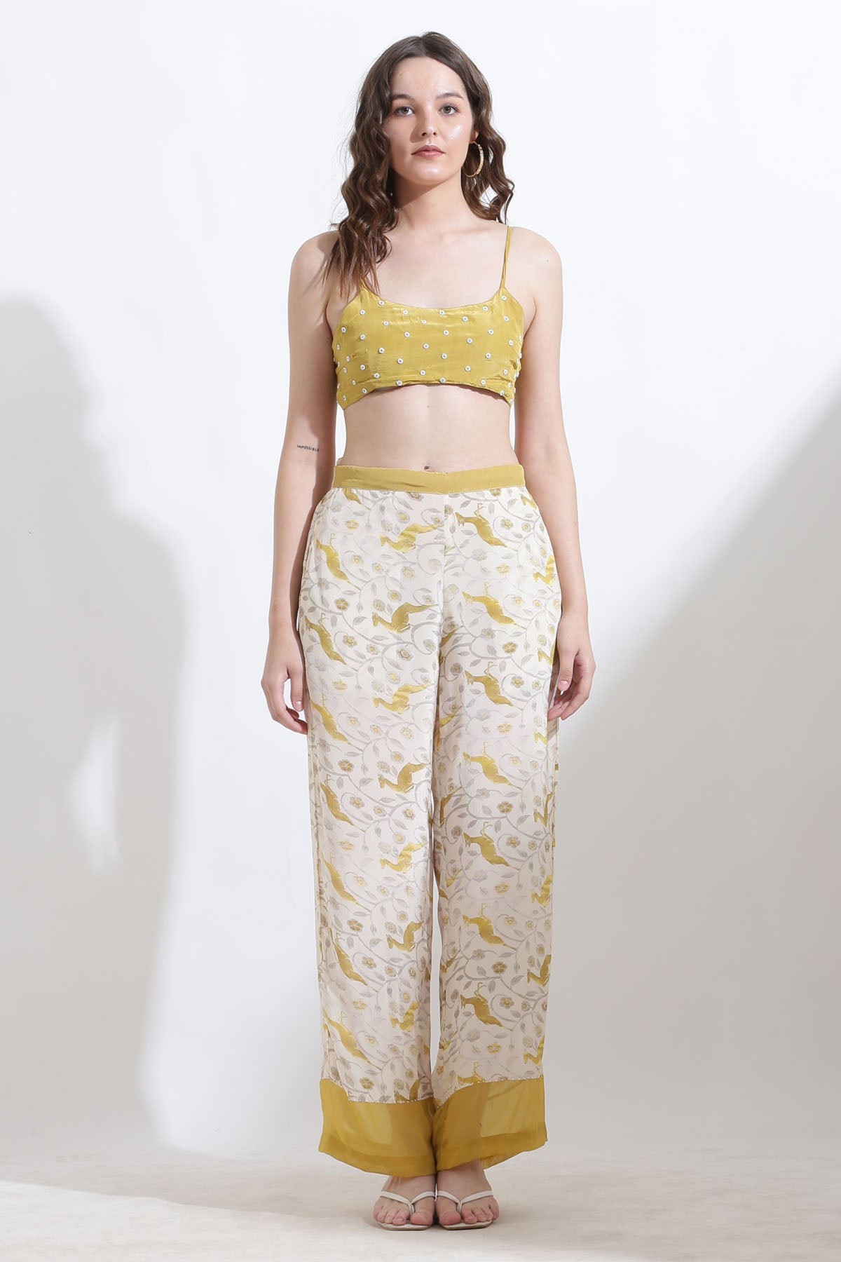 Yellow Embroidered Bralette