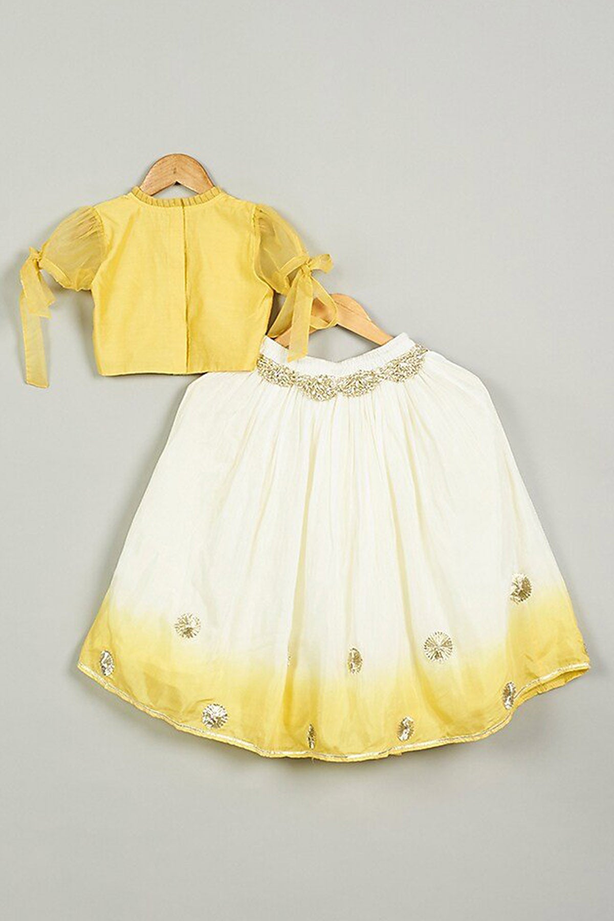 Yellow Embroidered Gharara Set