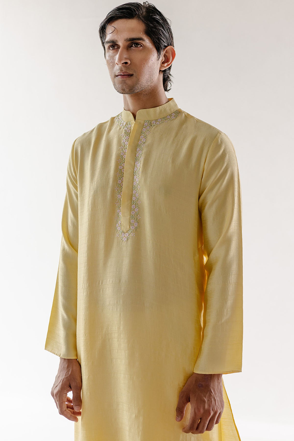 Yellow Embroidered Kurta Set