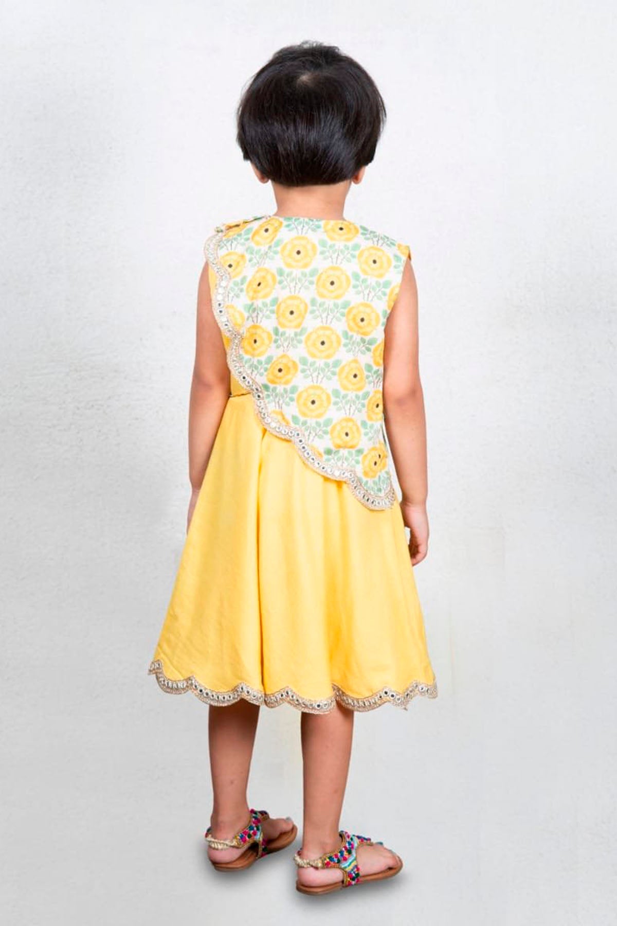 Yellow Floral Printed Dress
