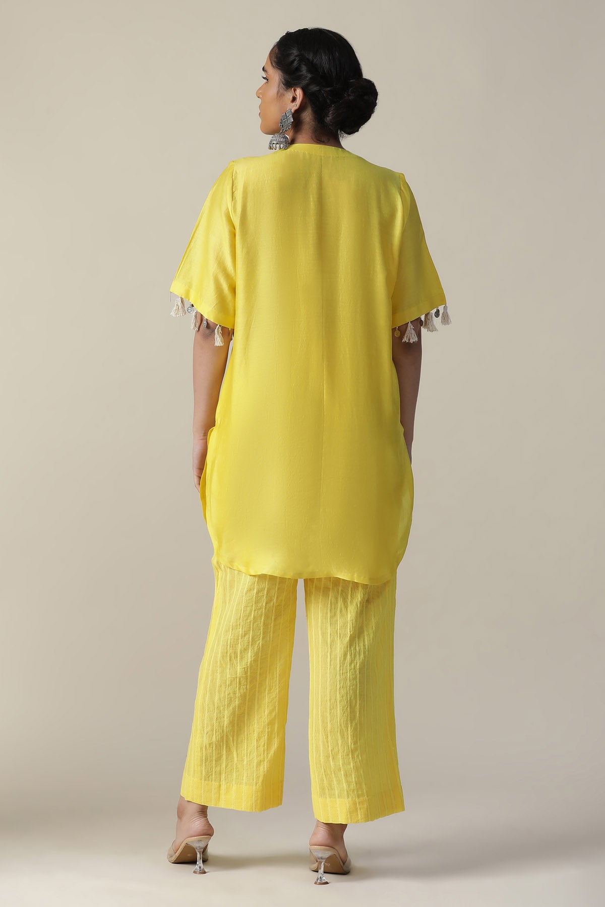 Chanderi Silk Sequins Kurta Set