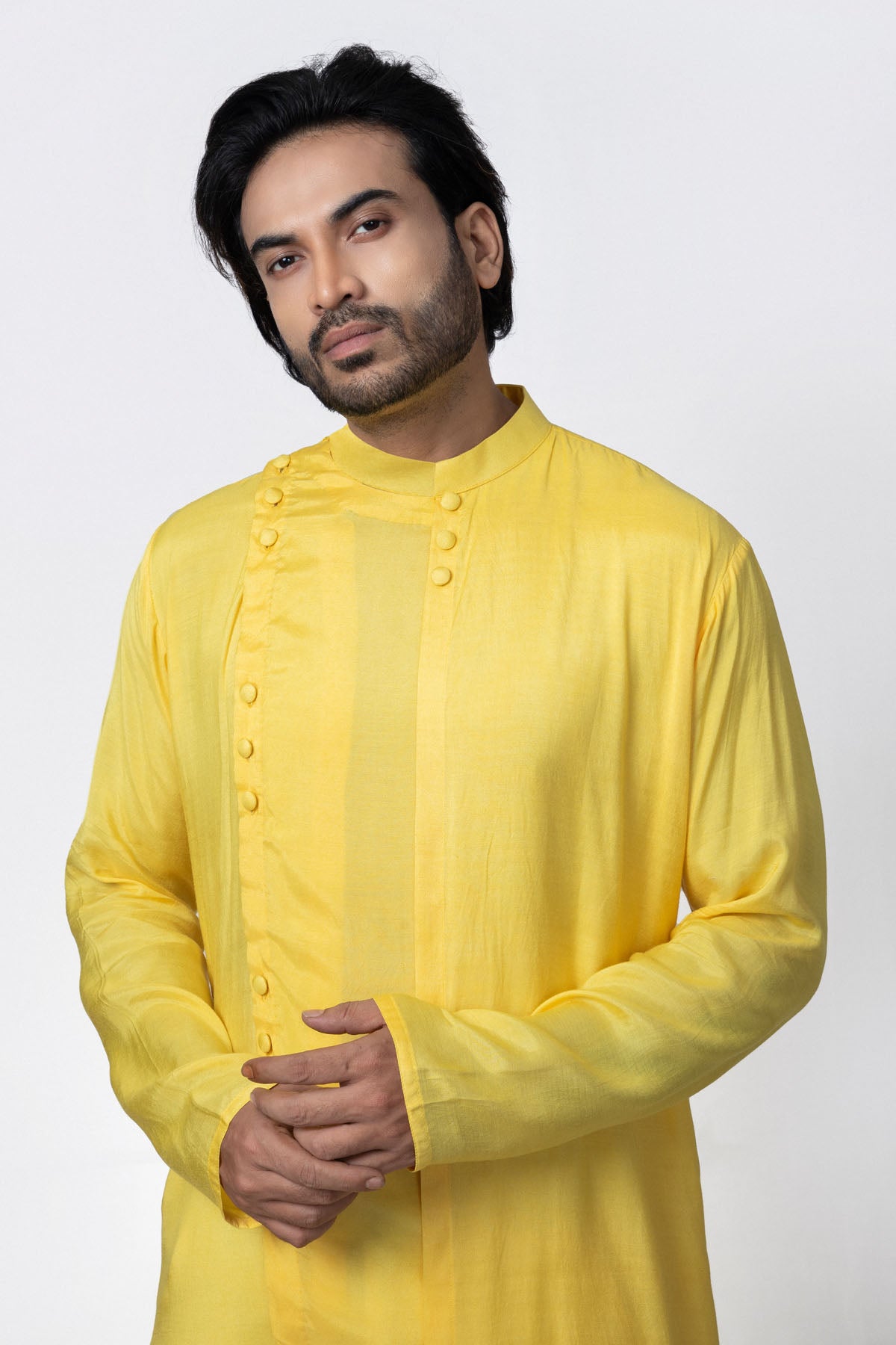 Yellow Stylish Layer Kurta Set