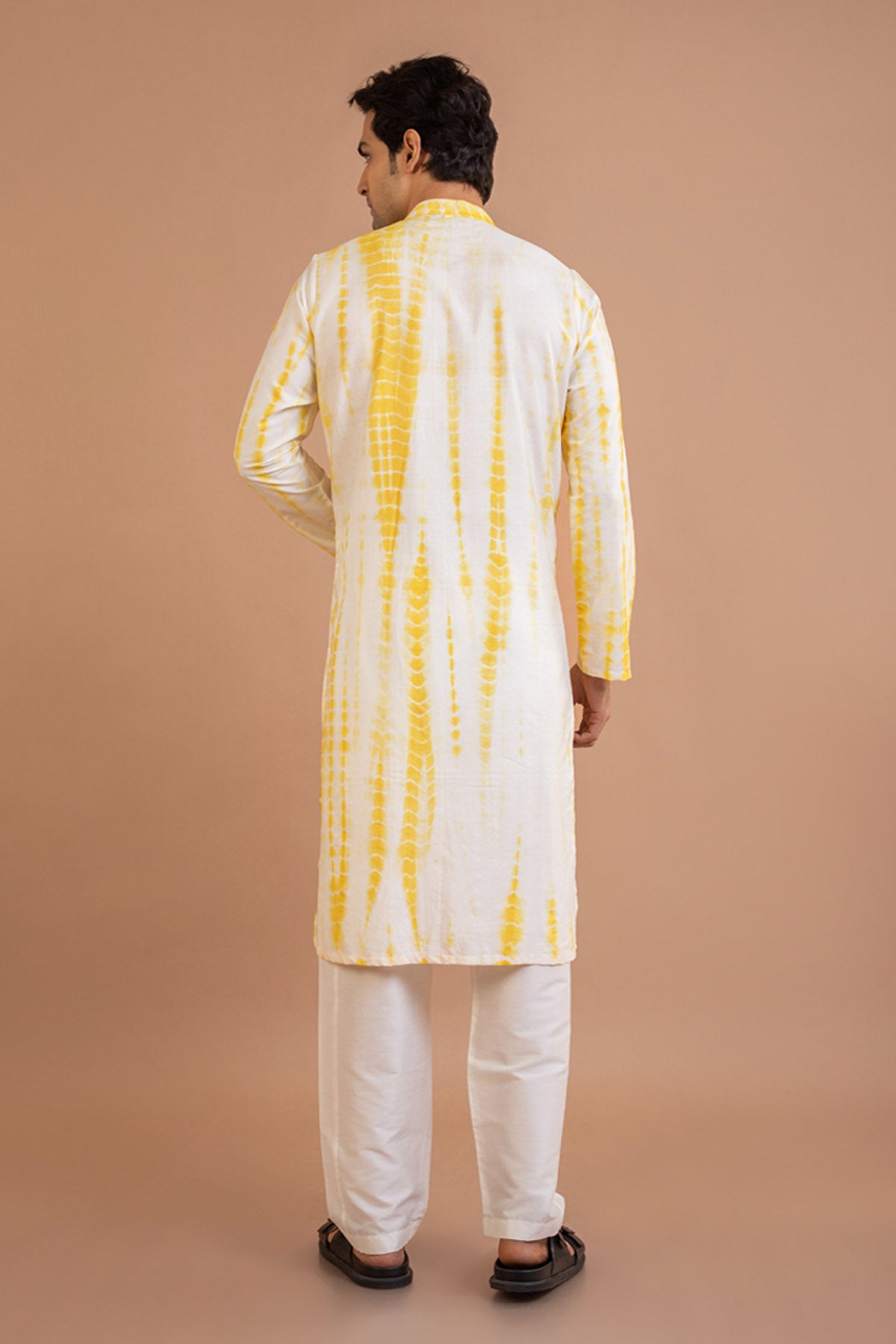 Yellow Tie & Dye Kurta Set