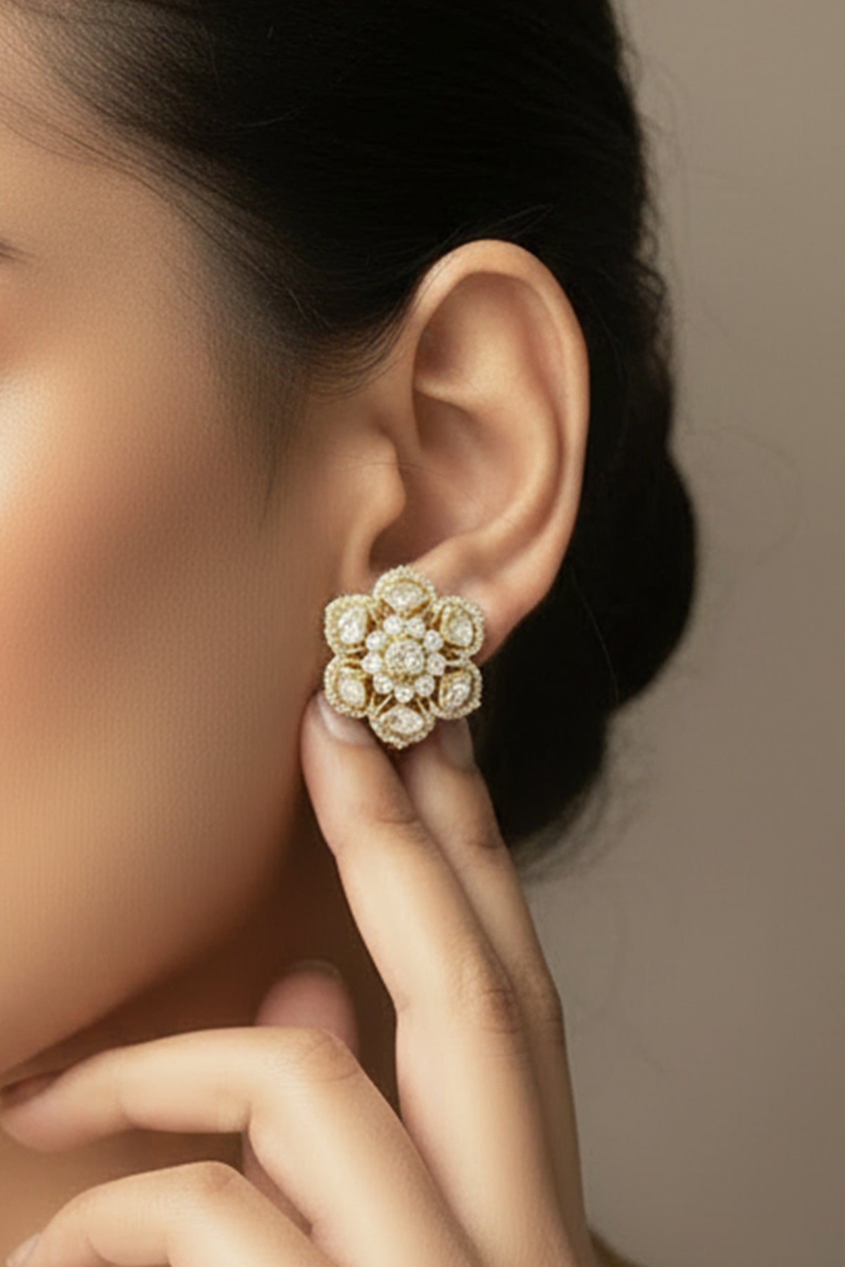 Buy Yellow 925 Gold Plating Earring Set for women by Sica online available at scrollnshops