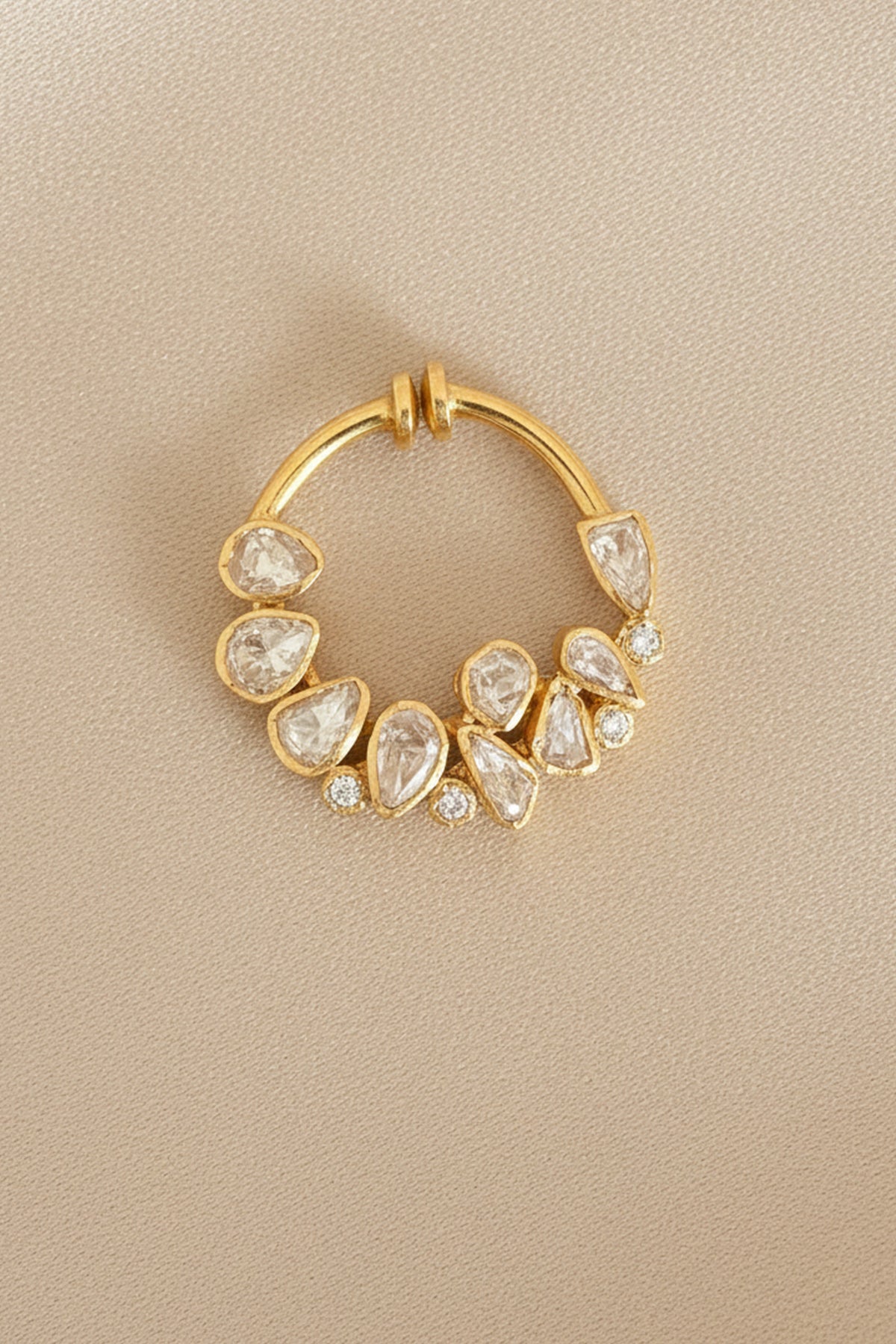 Buy Yellow 925 Moissanite Nose Ring Set for women by Sica online available at scrollnshops