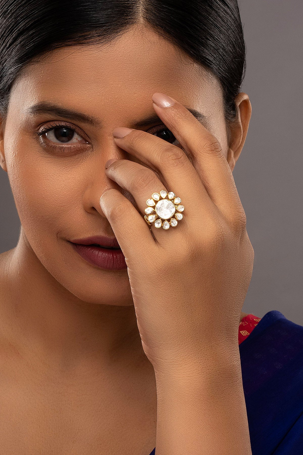 Buy Yellow 925 Silver Studs Ring for women by Sica online available at scrollnshops