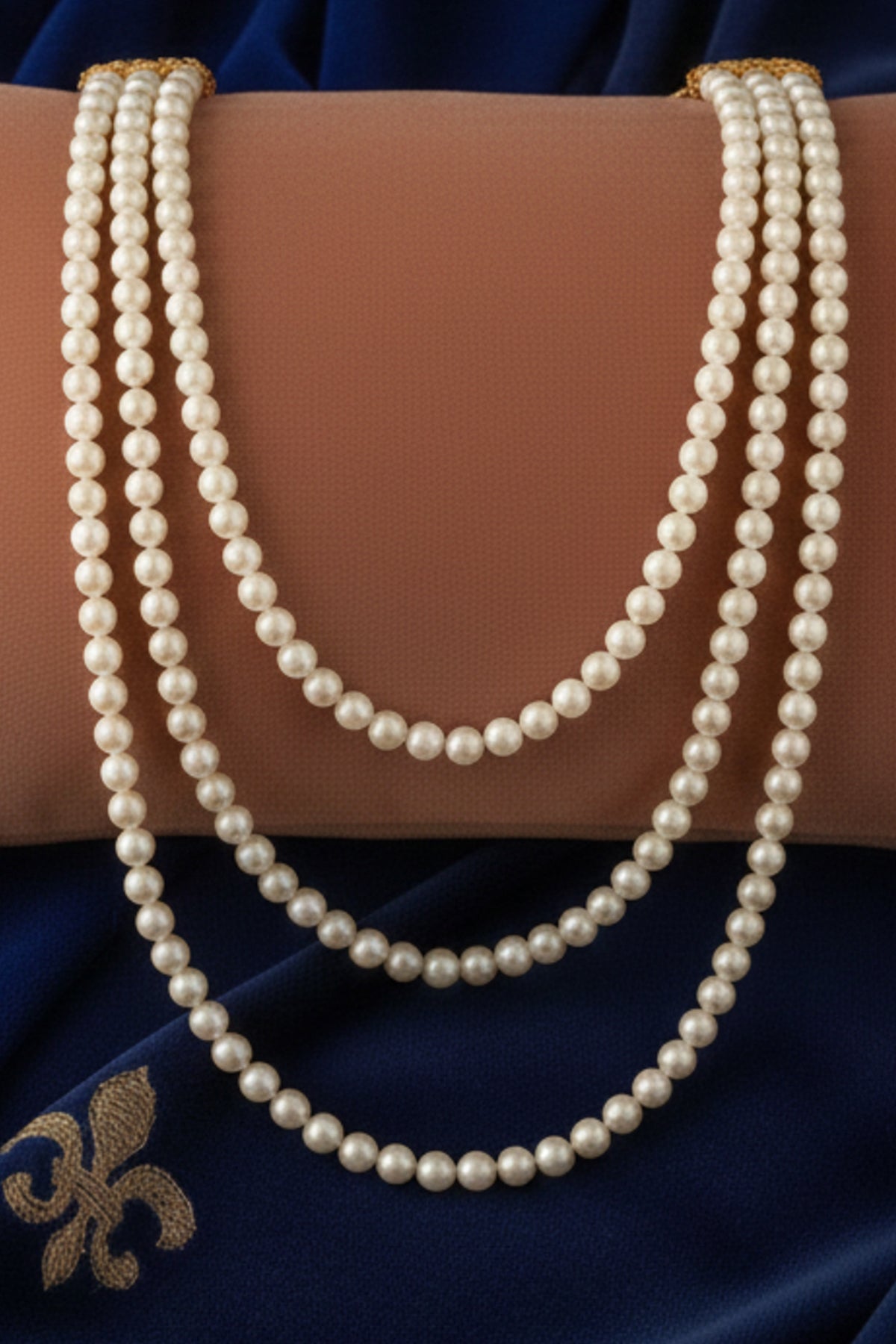 Buy Yellow Alloy Pearl Necklace Set for women by J Pearls online available at scrollnshops