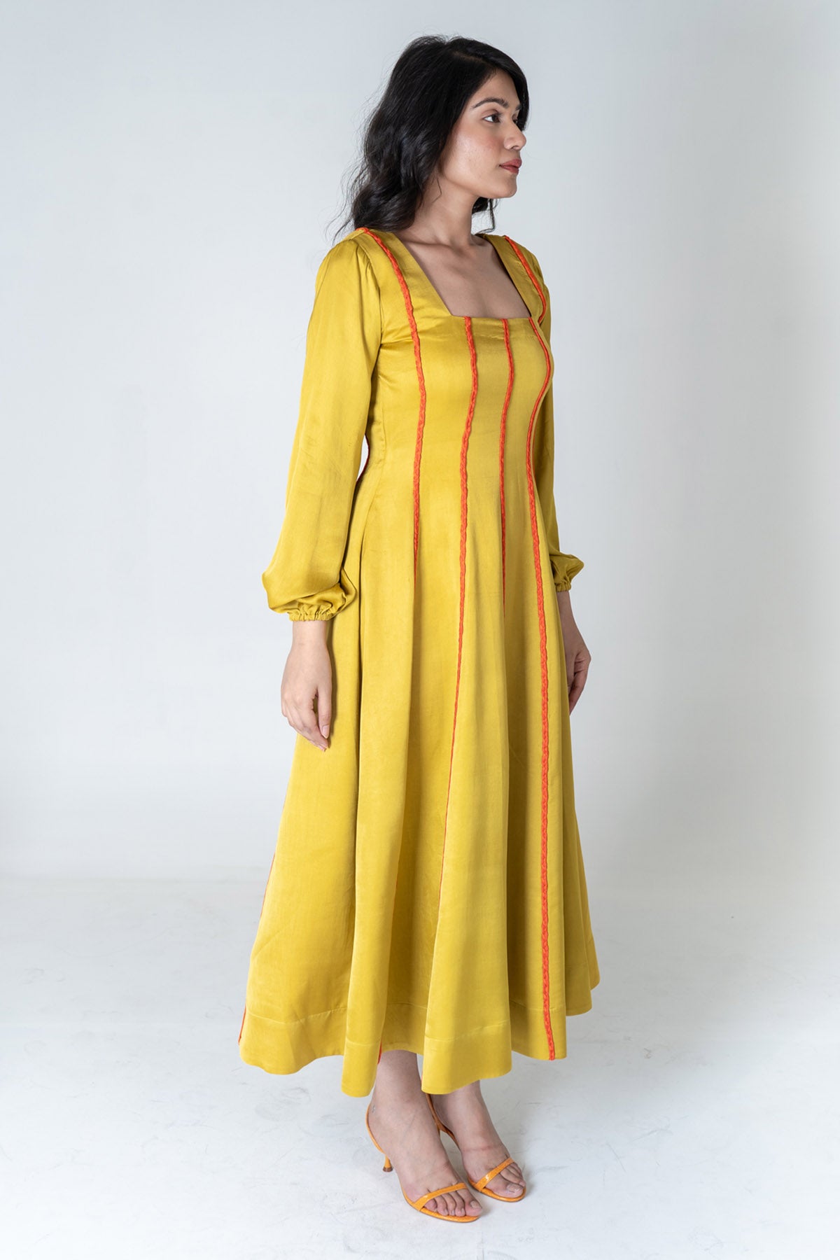 Yellow And Orange Stripe Dress