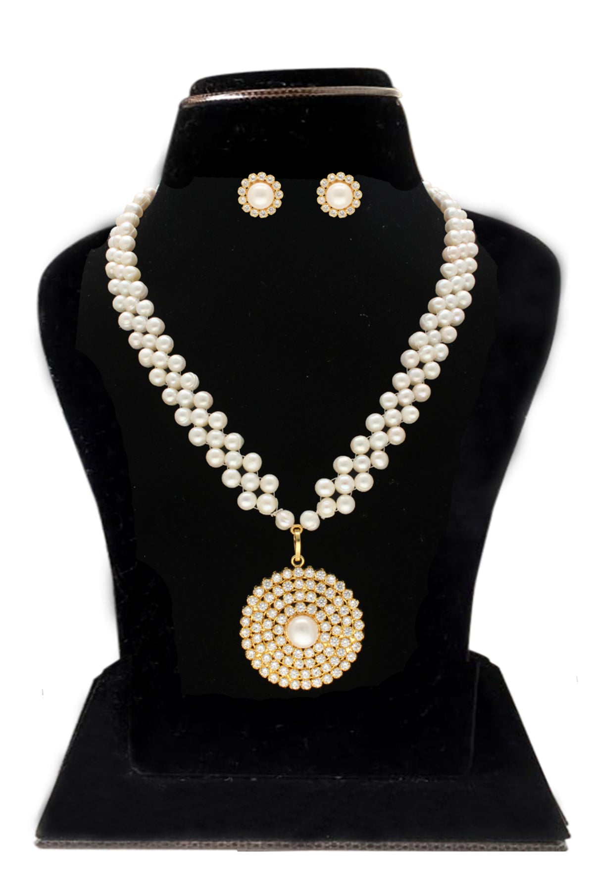 Yellow And White Jewellery Set