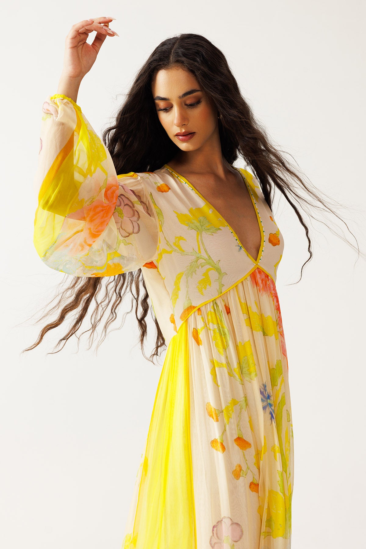 Yellow Bamberg Georgette Dress