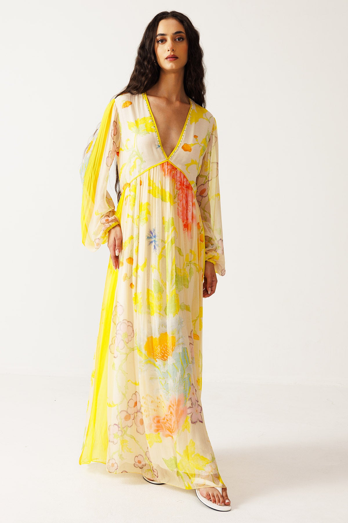 Yellow Bamberg Georgette Dress