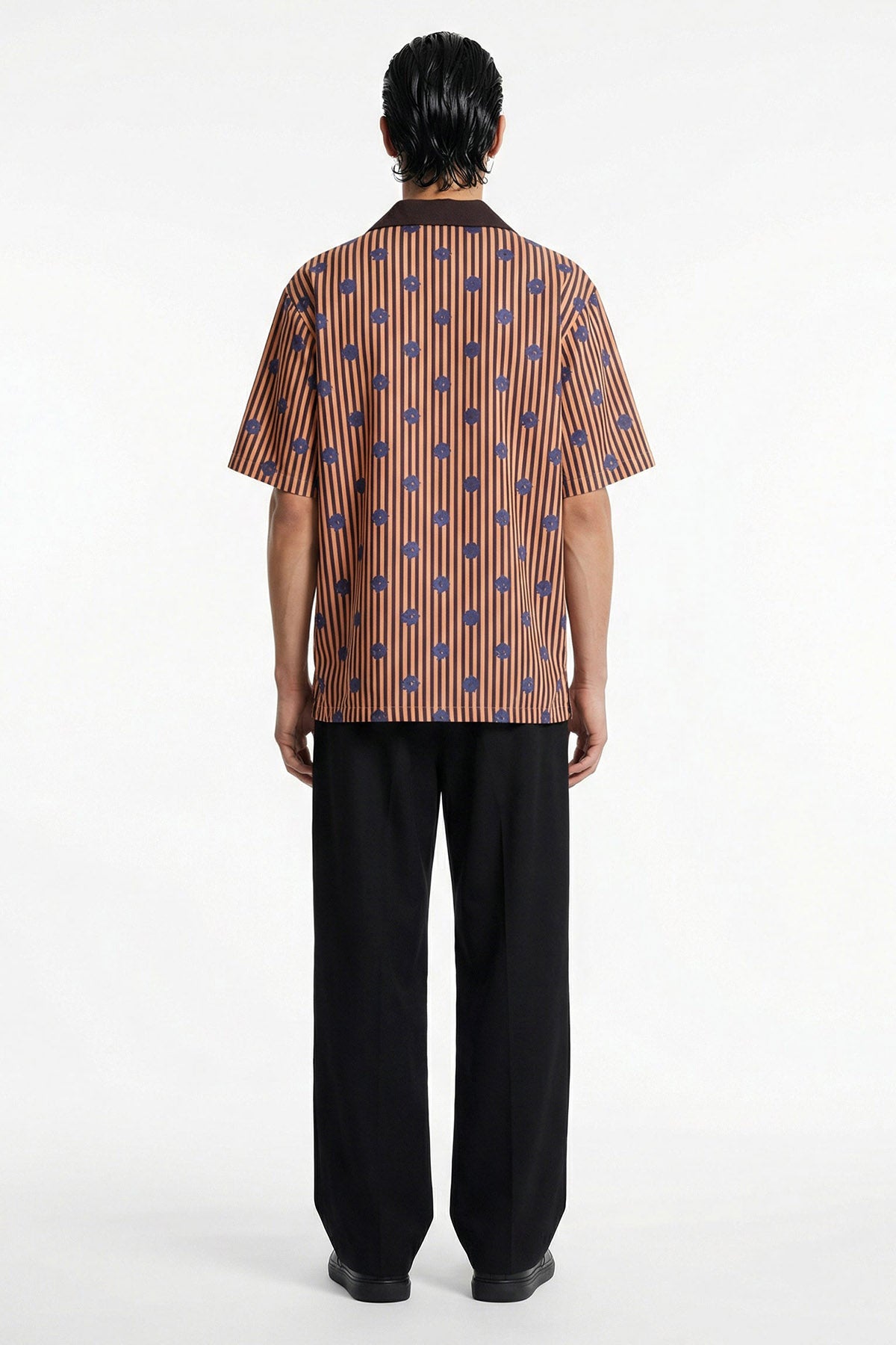 Yellow & Brown Viscose Shirt