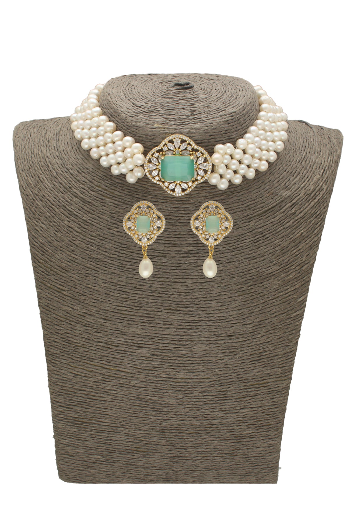 Yellow Colour Stone Choker Set