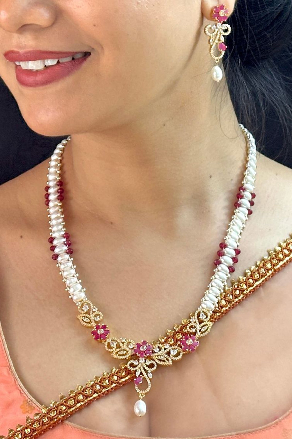 Buy Yellow Colour Stone Jewellery for women by J Pearls online available at scrollnshops