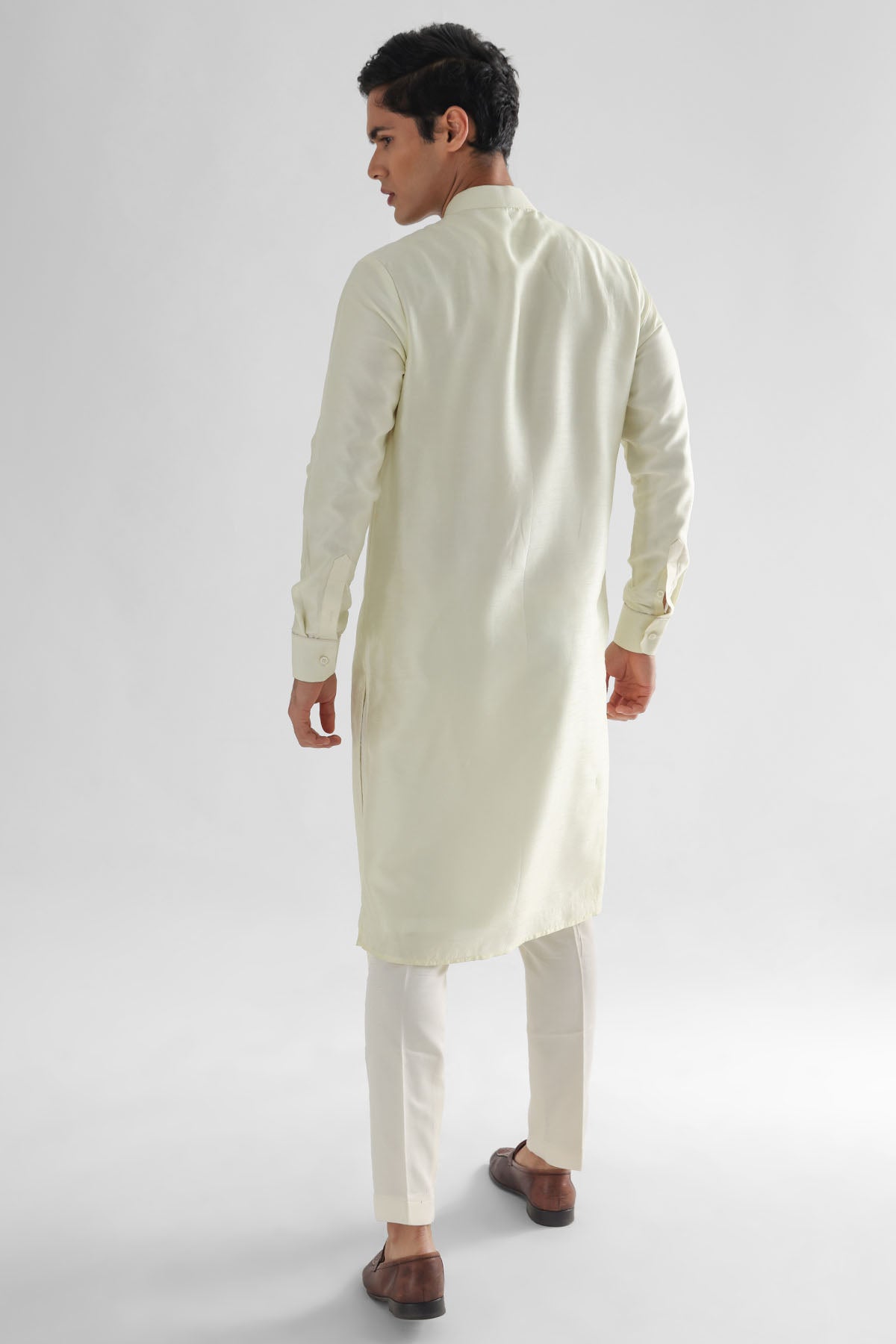 Yellow Cord Detailing Kurta Set