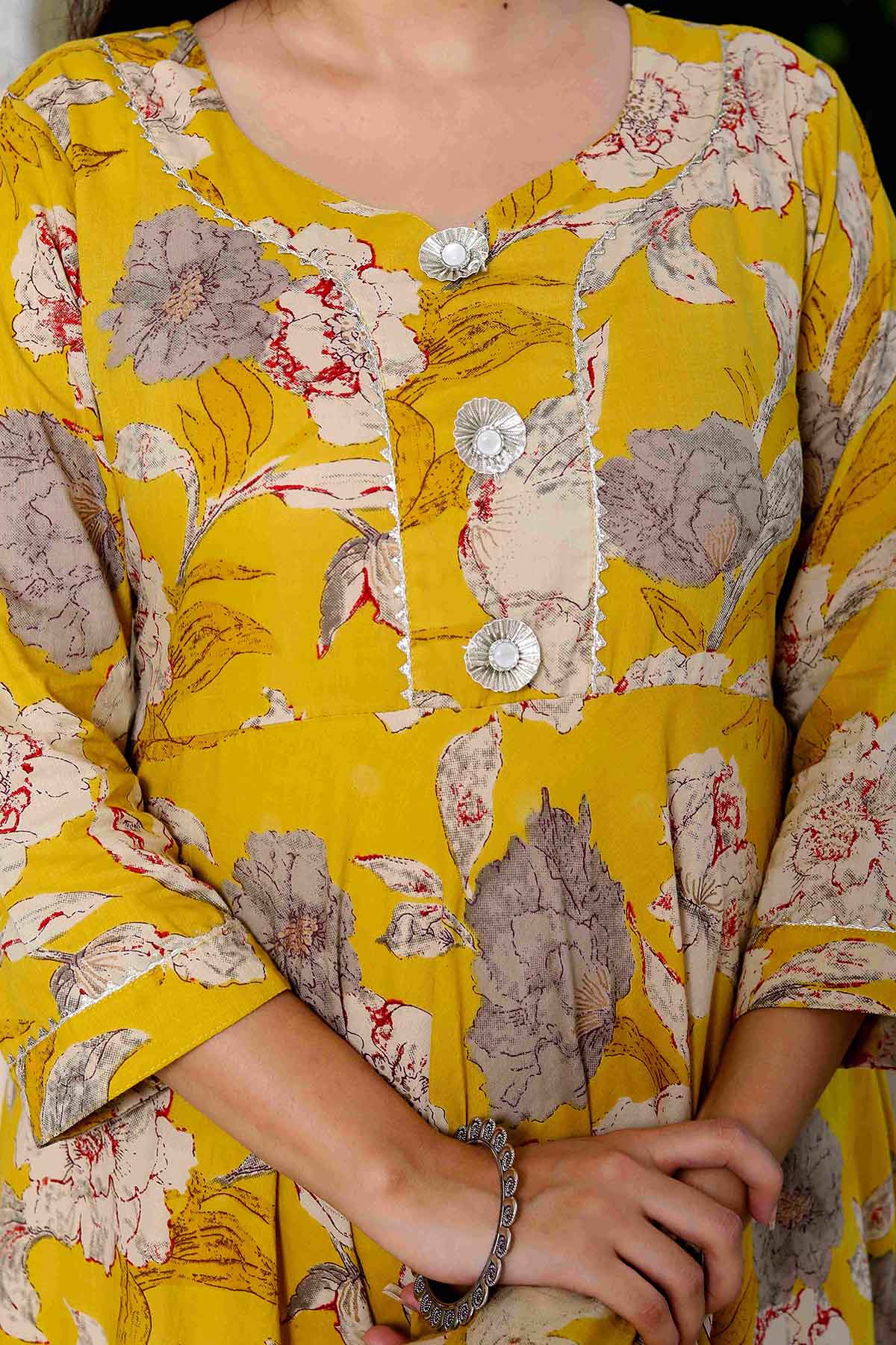 Yellow Cotton Kurta & Dupatta