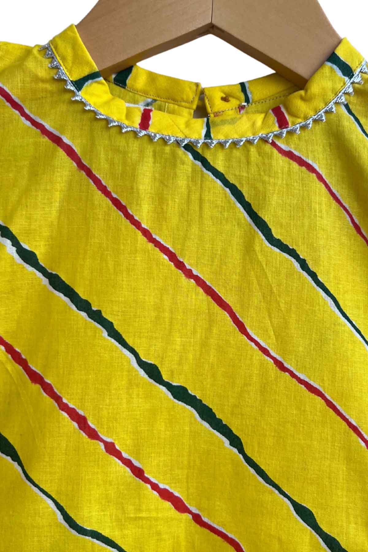 Yellow Cotton Printed Kurta Set
