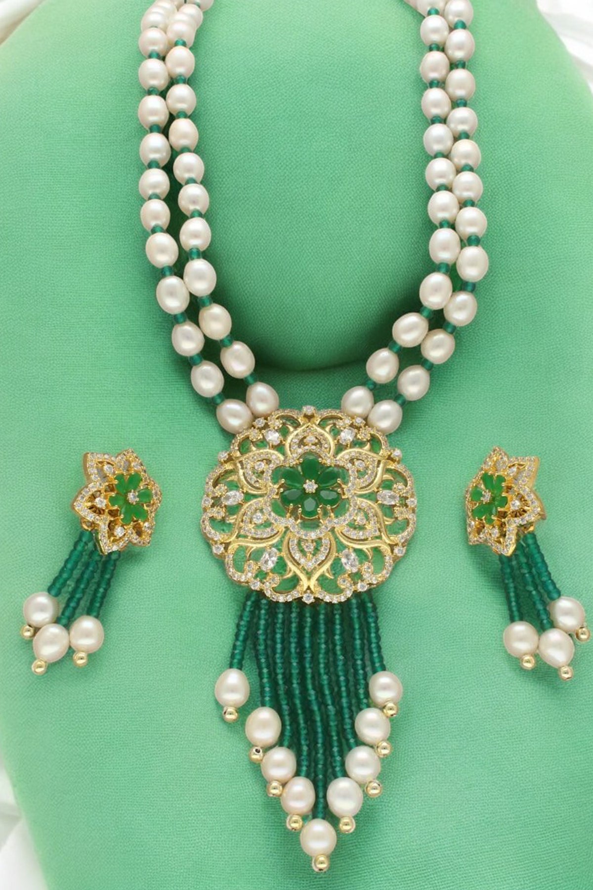 Yellow Cubic Oval Jewellery Set