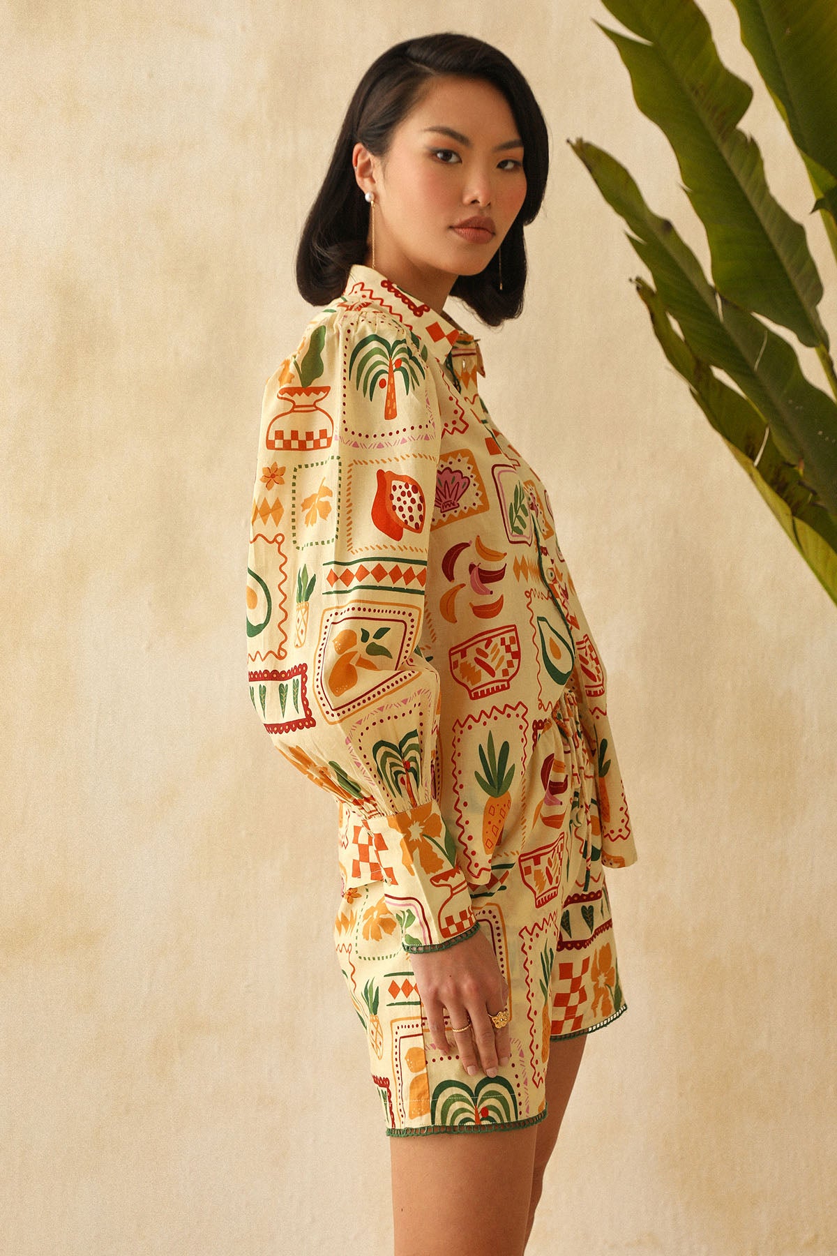 Yellow Digital Fun Printed Shirt