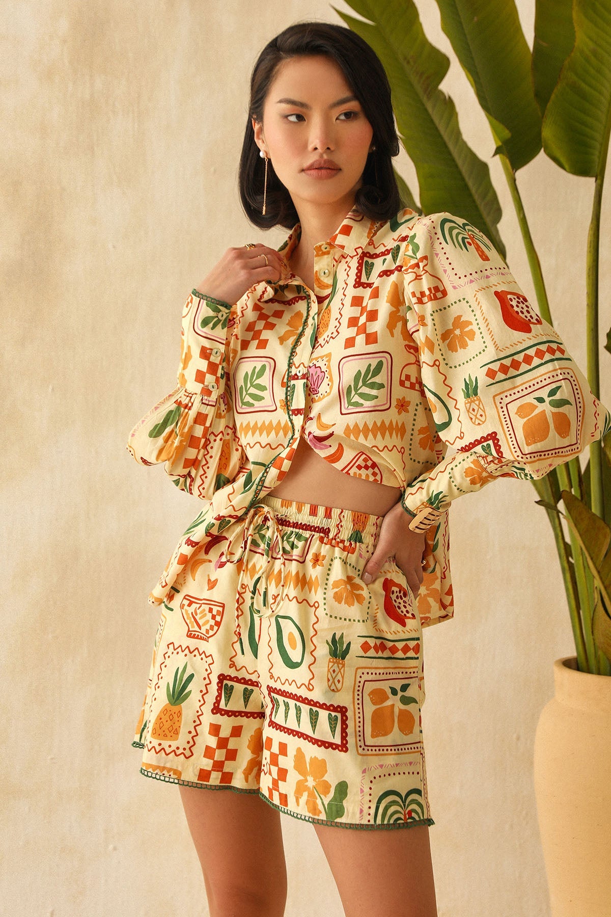 Buy Yellow Digital Fun Printed Shirt by Sewtable Clothing for Women online at ScrollnShops