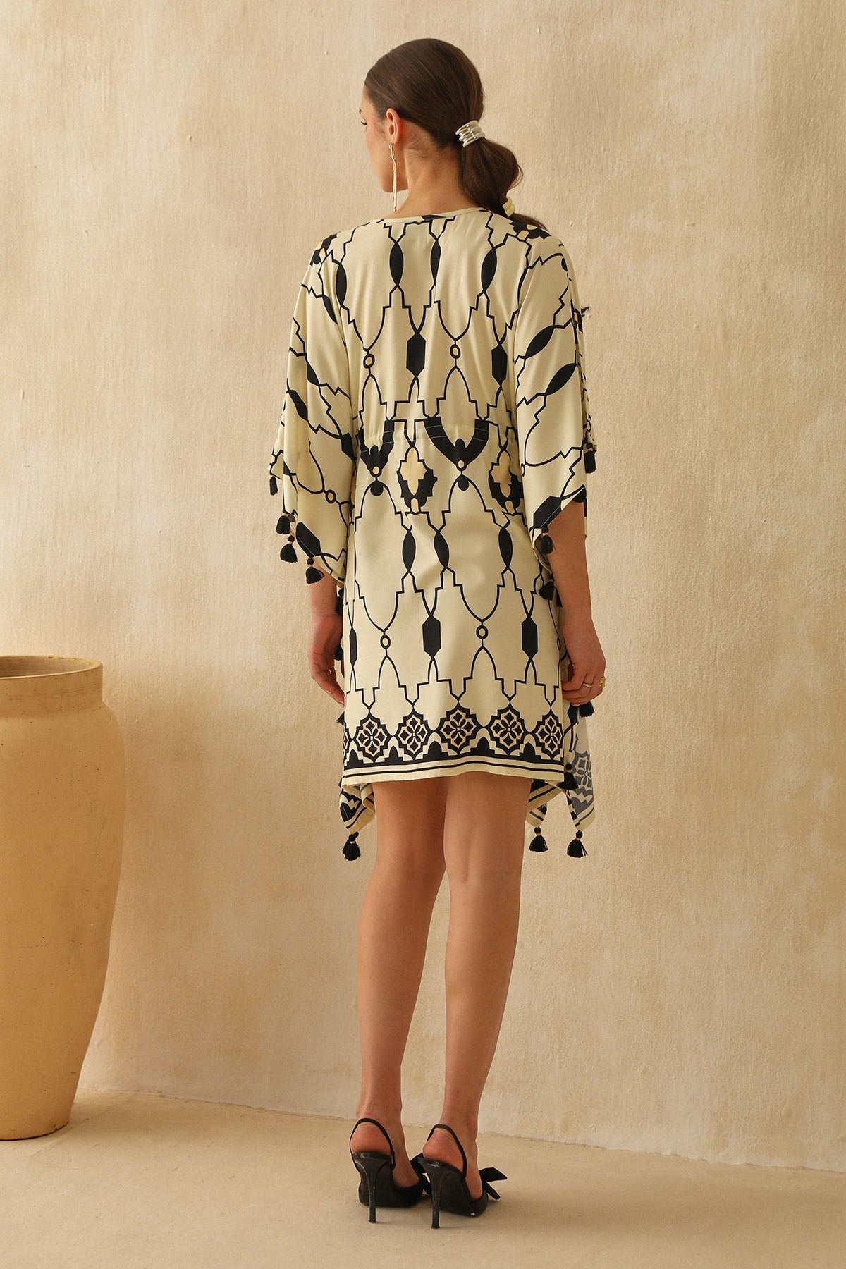 Yellow Digital Printed Kaftan