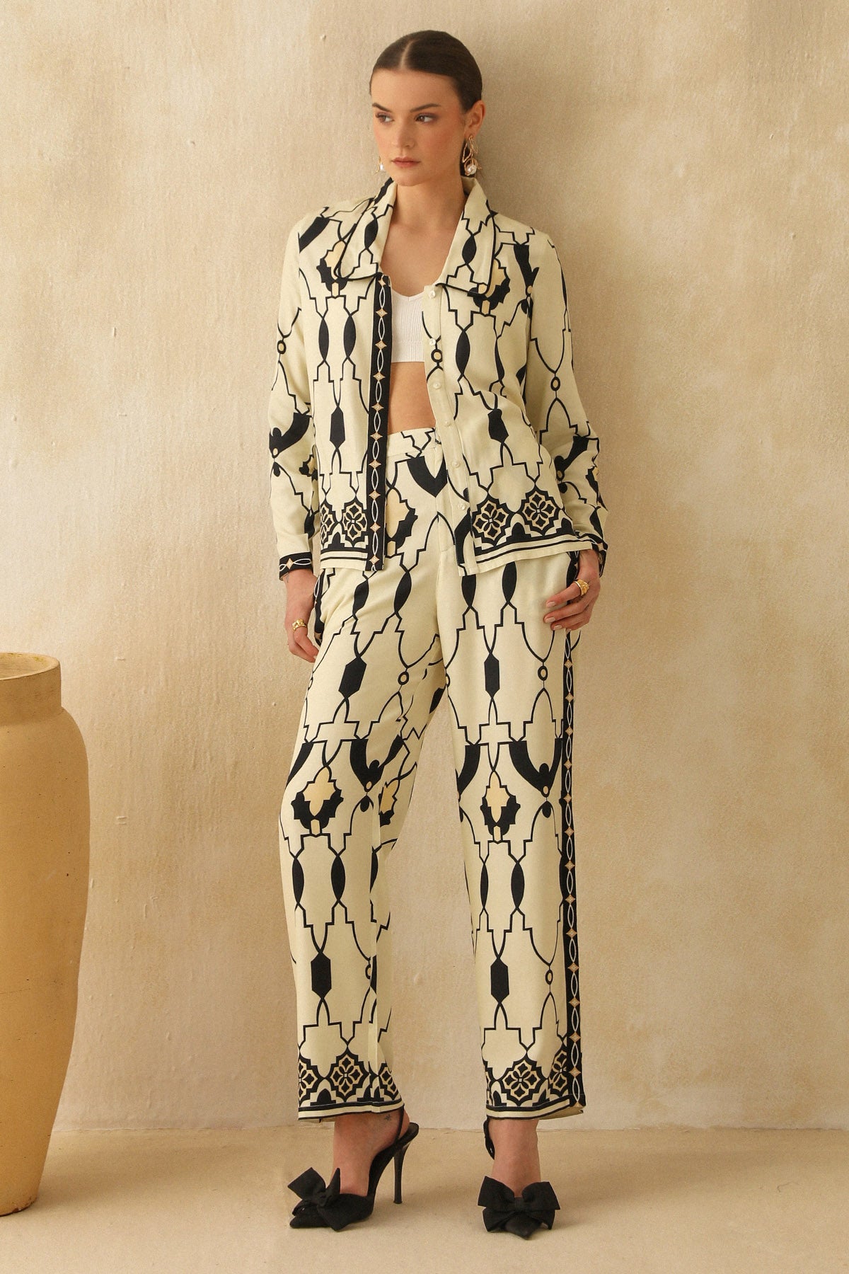 Yellow Digital Printed Pants