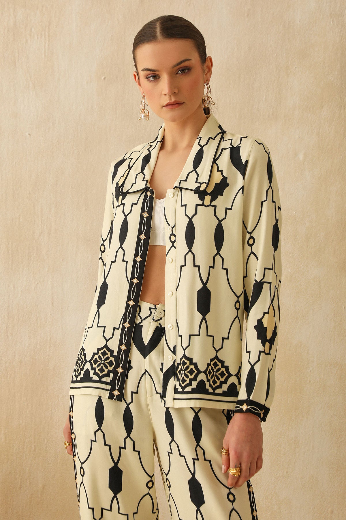 Yellow Digital Printed Pants