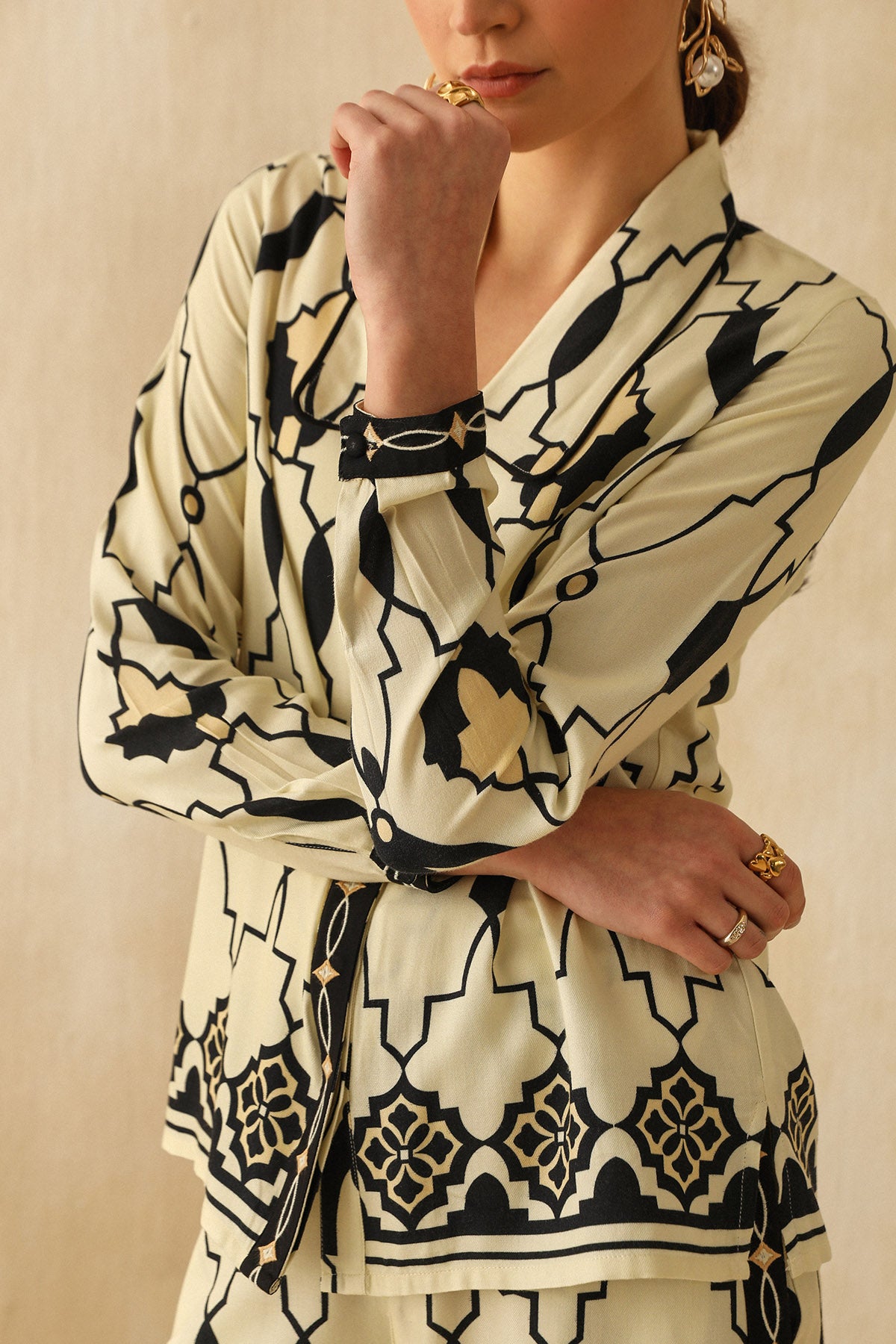 Yellow Digital Printed Shirt