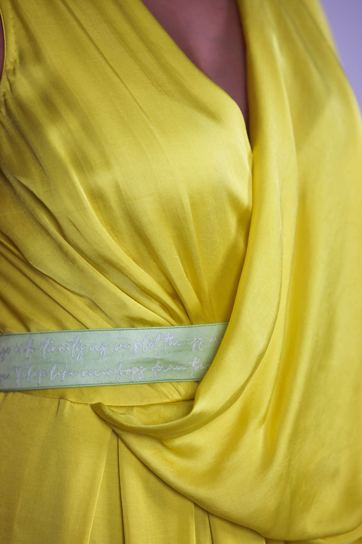 Yellow Drape Sleeveless Jumpsuit