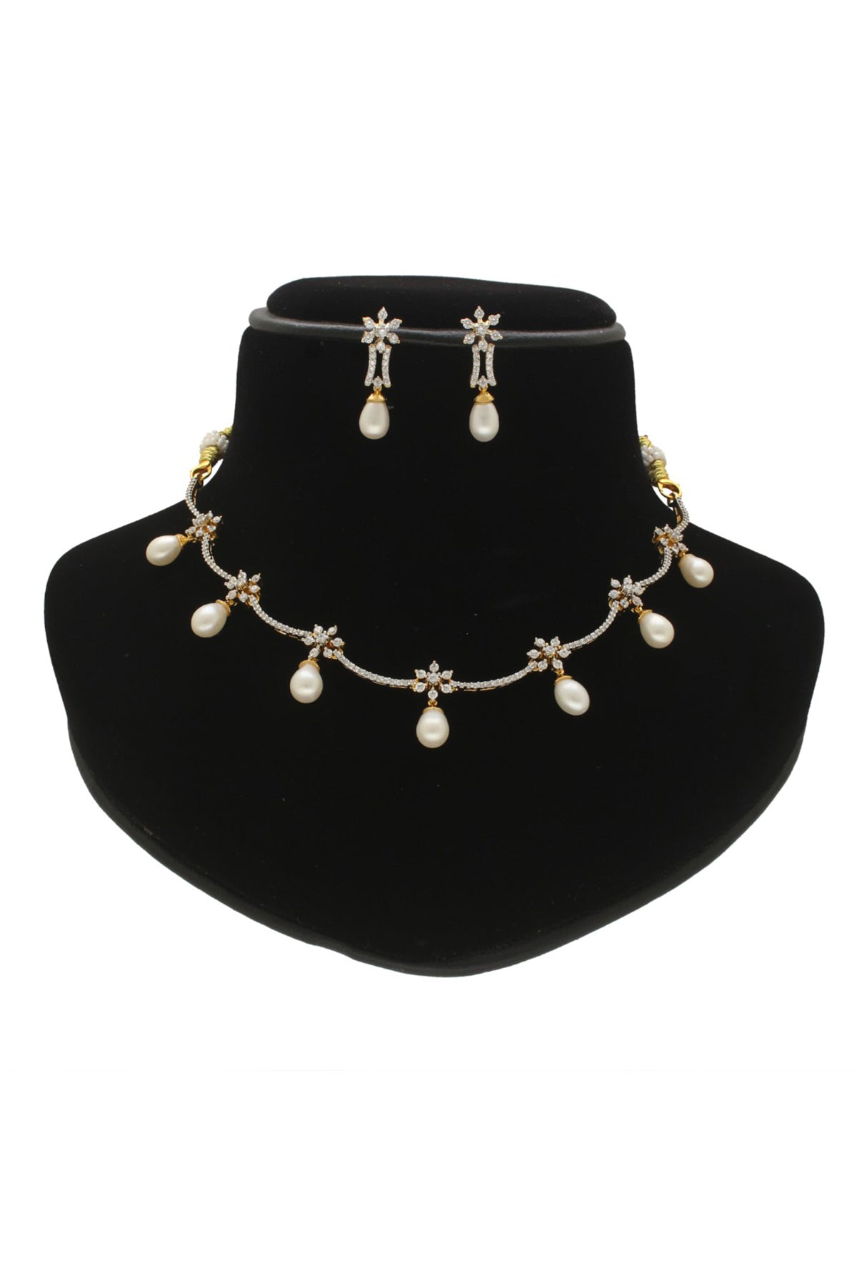 Yellow Drop Pearl Jewellery Set