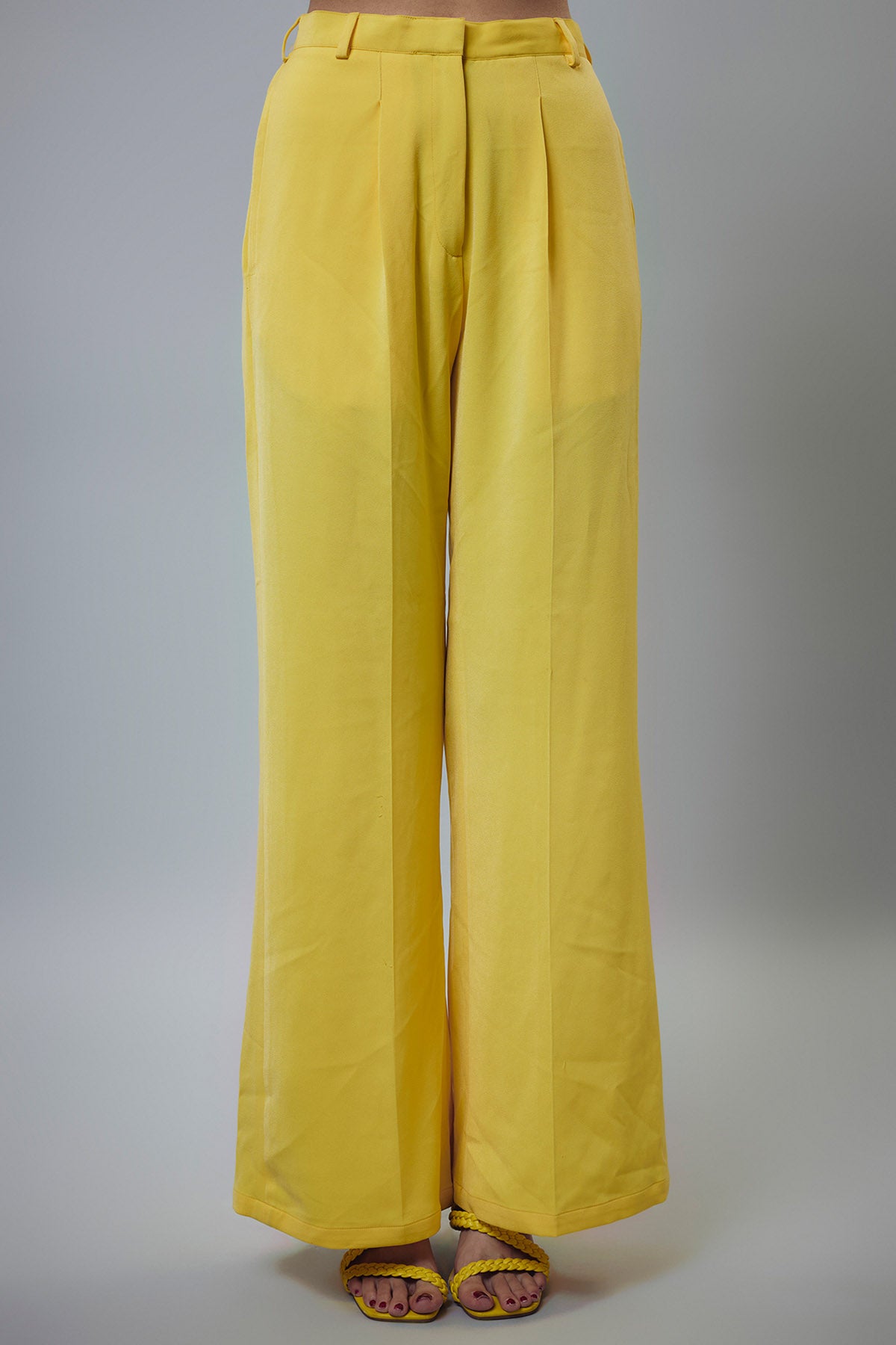 Yellow Embellished Blazer Set