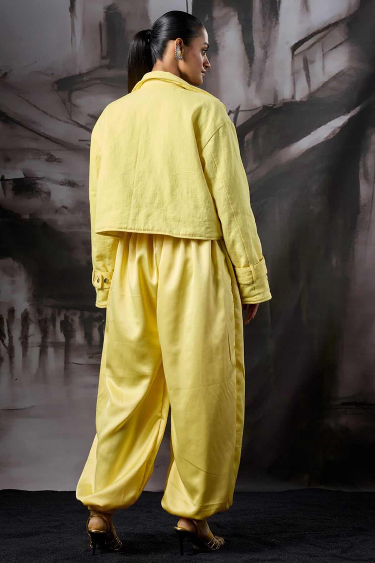 Yellow Embellished Short Jacket