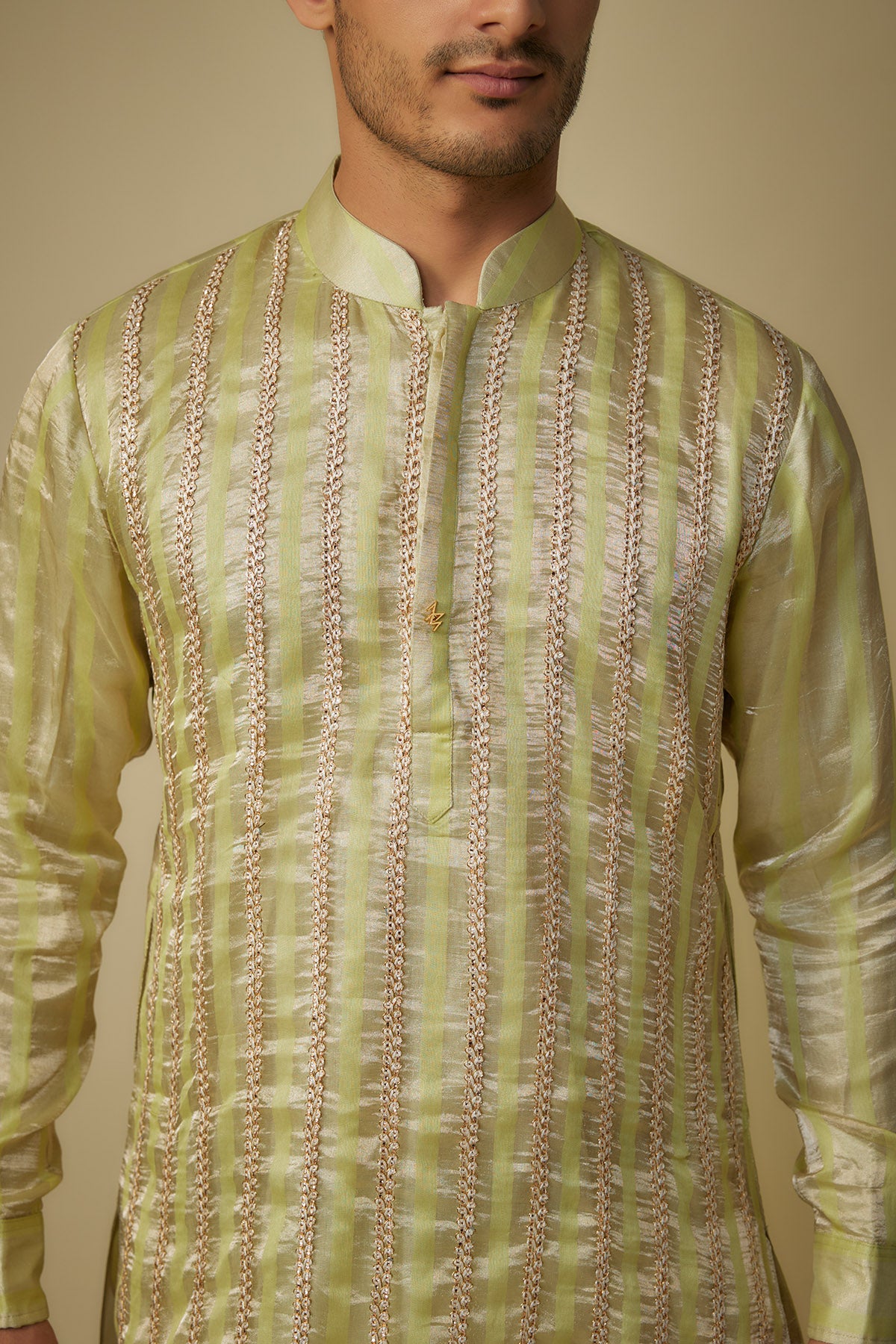 Yellow Embroidered Kurta & Dhoti