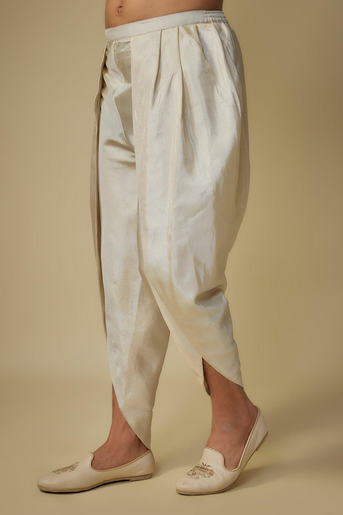 Yellow Embroidered Kurta & Dhoti