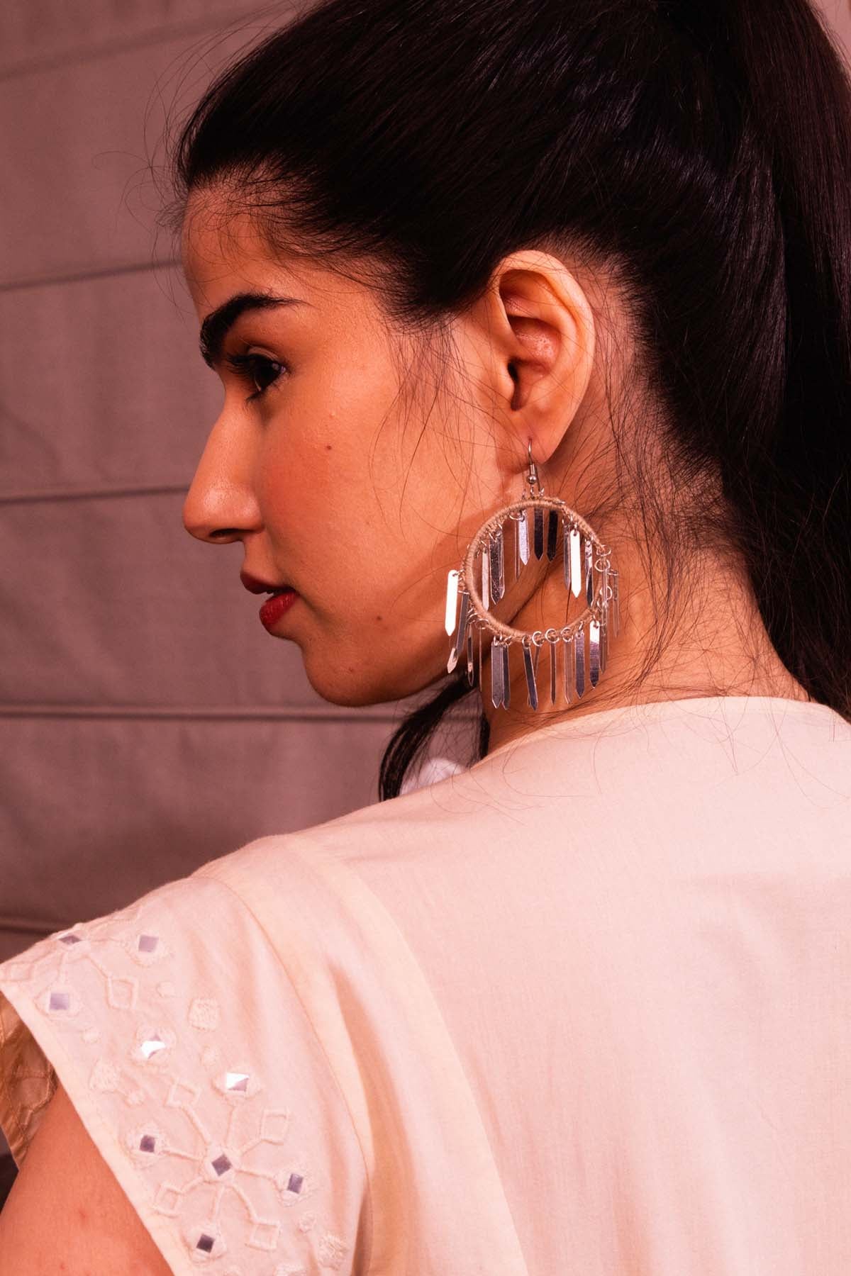 Yellow Embroidered Midi Dress