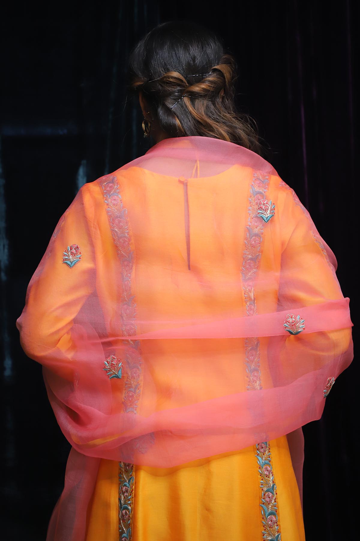 Floral Thread Yellow Kurta Set