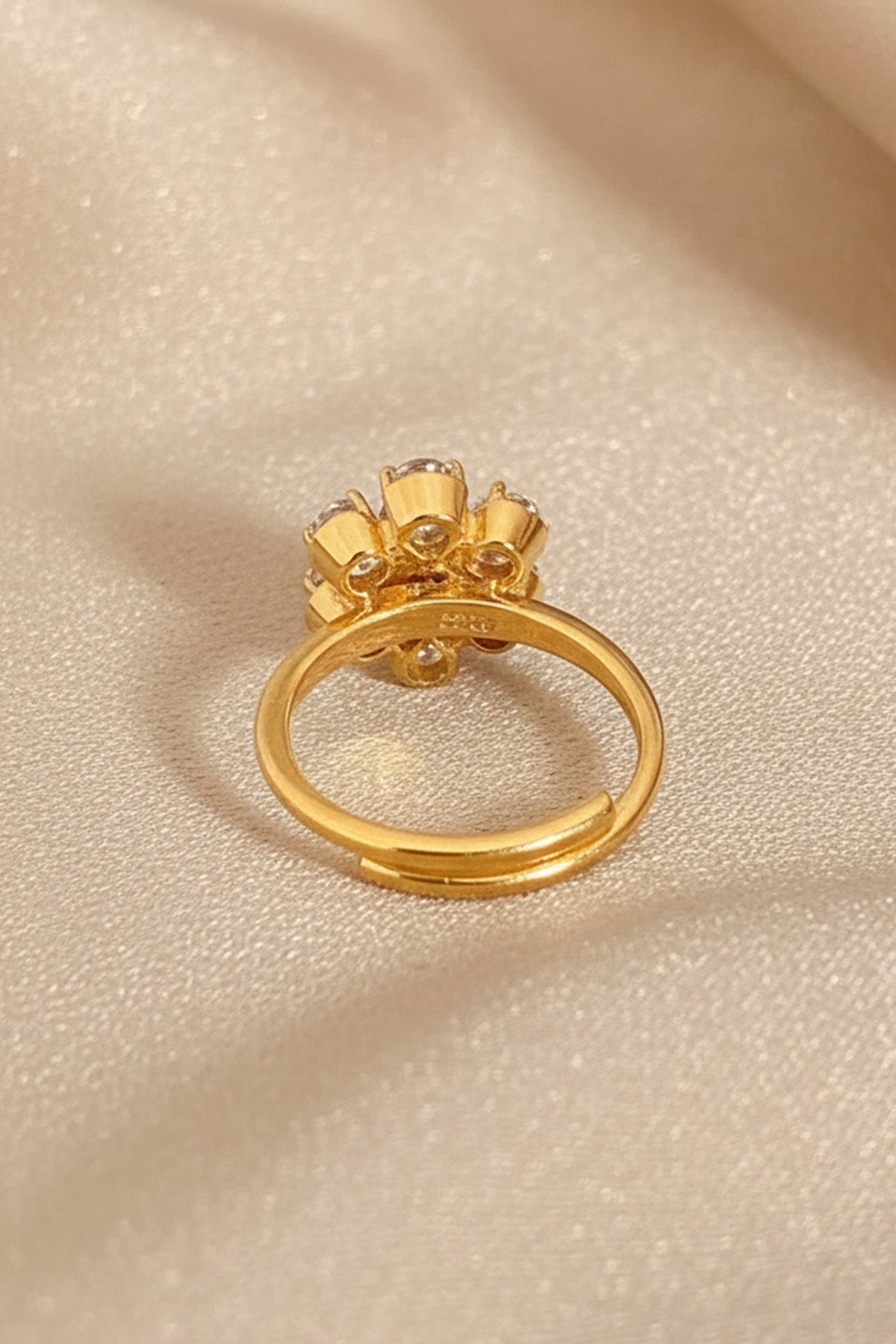Yellow Flower 925 Silver Ring