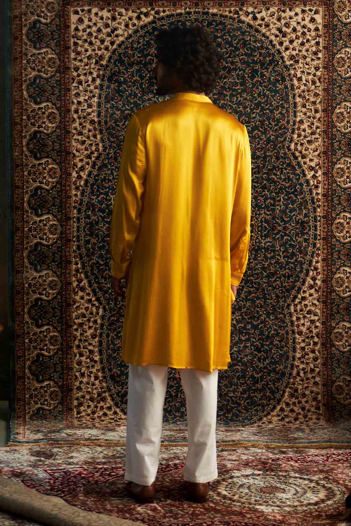 Yellow Full Sleeves Kurta Set