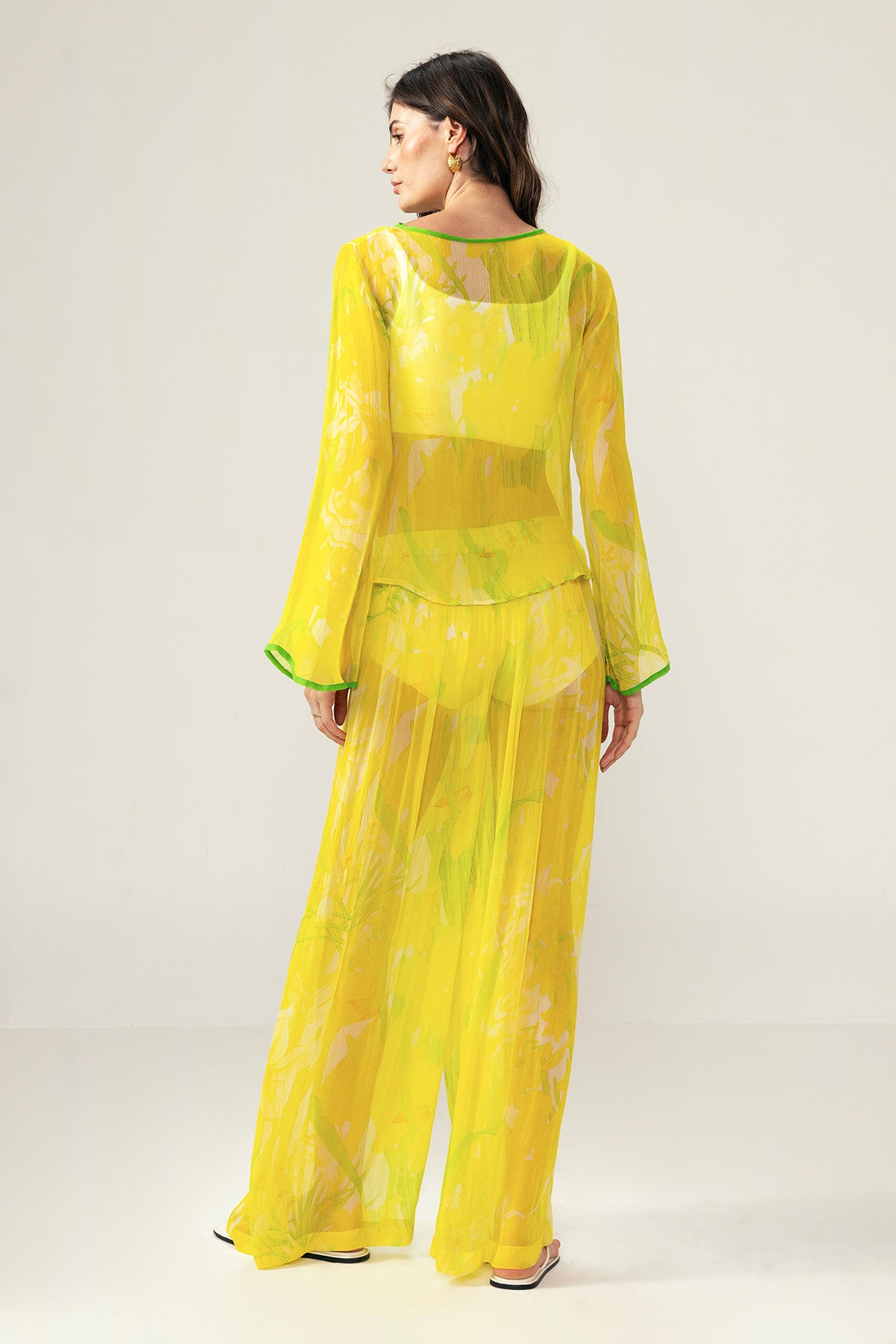 Yellow Full Sleeves Top & Pants