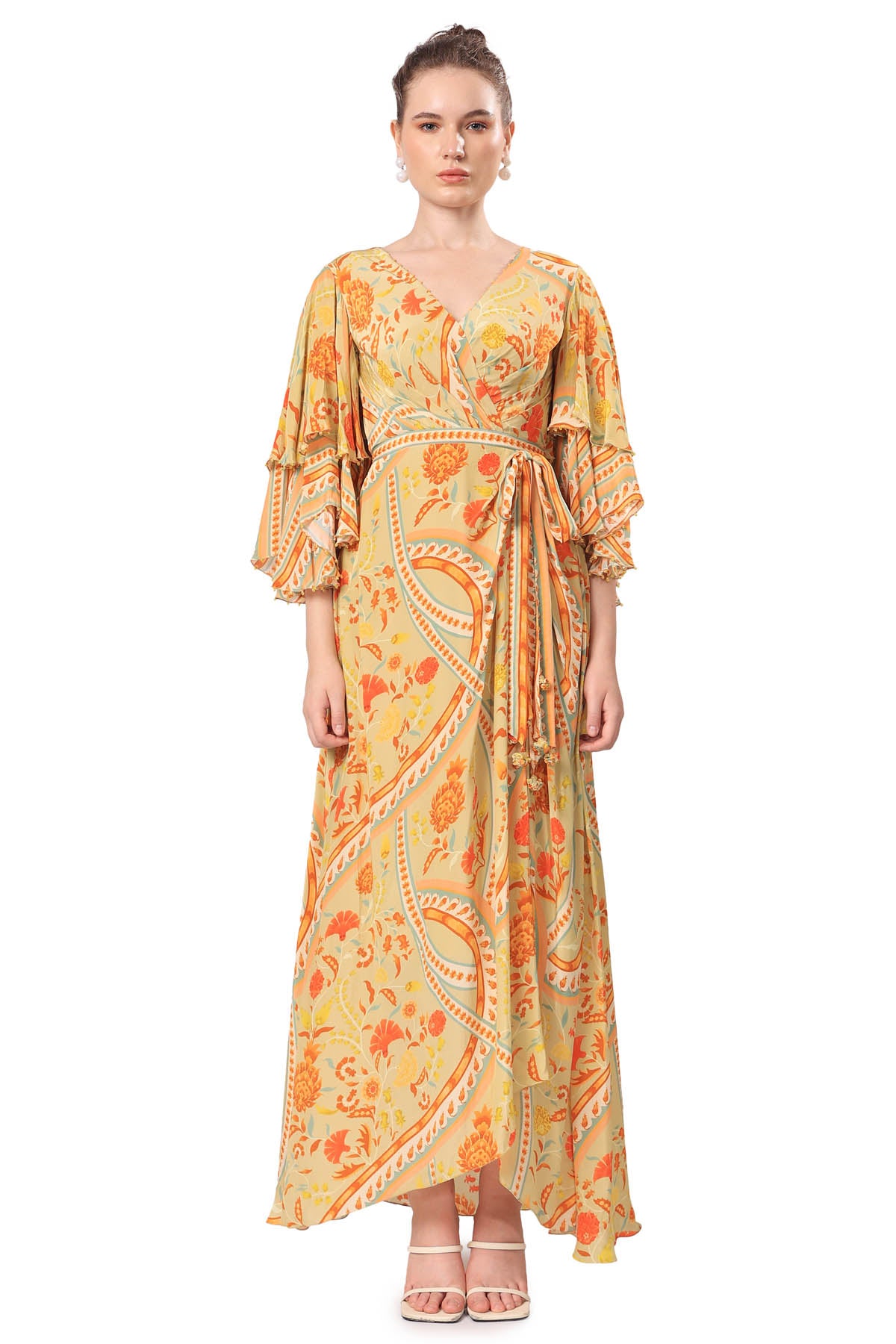 Yellow Geometric Printed Dress