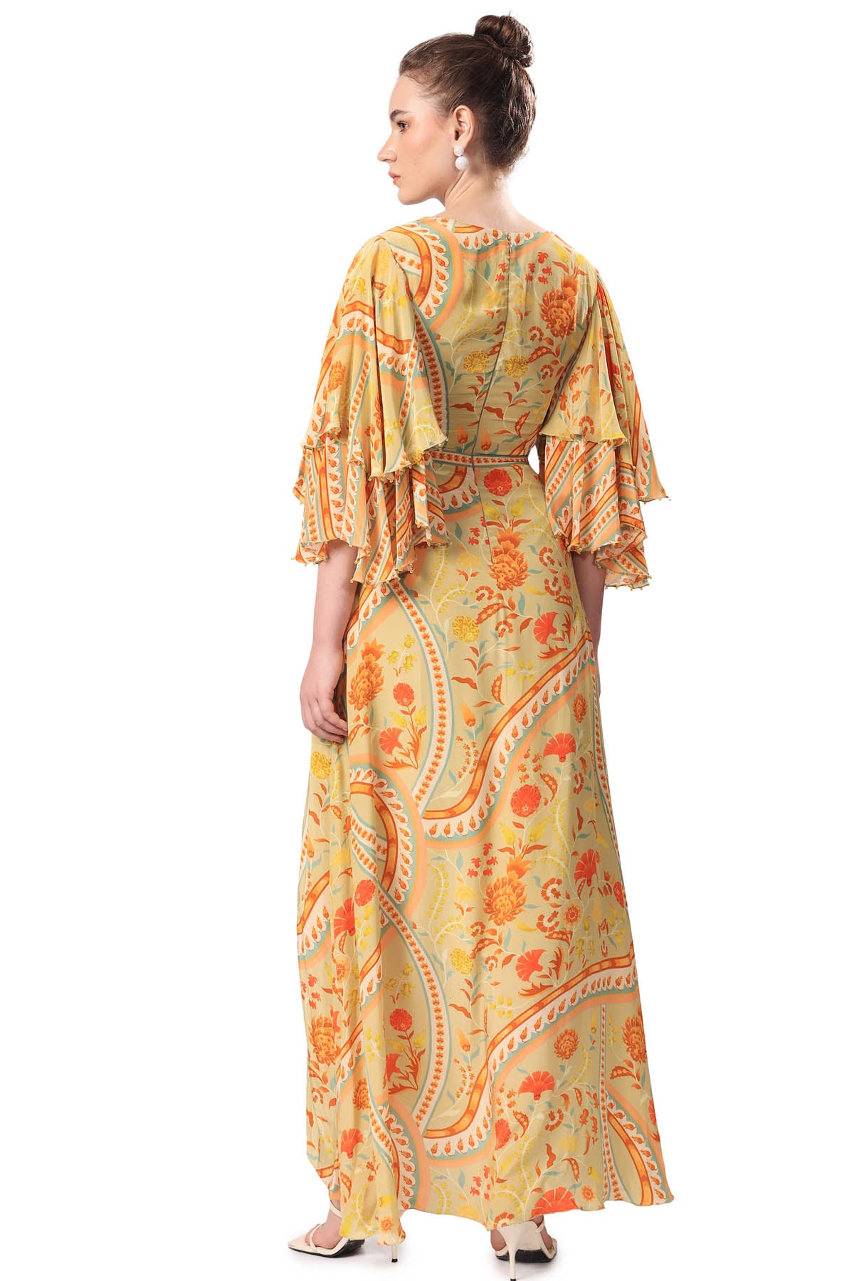 Yellow Geometric Printed Dress