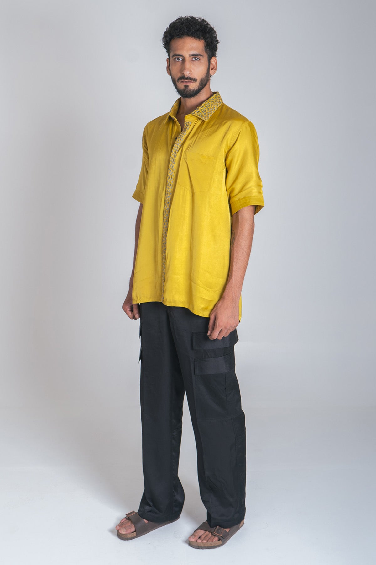 Yellow & Green Braided Shirt